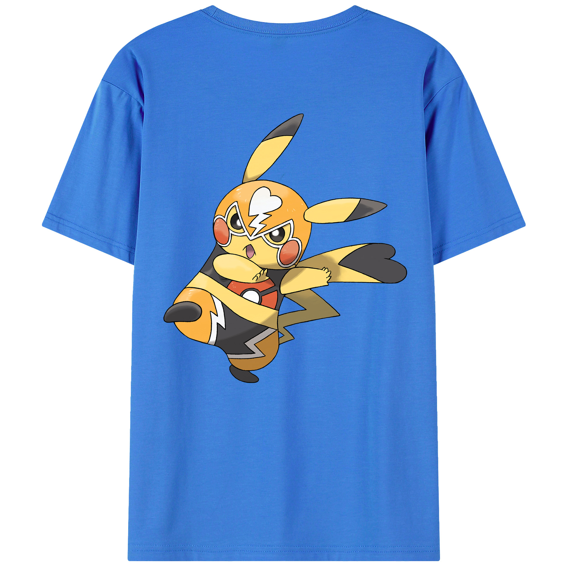 （画像用） ポケットモンスター Pokémon 綿100％ メンズ半袖Tシャツ（バックプリント） 通気性