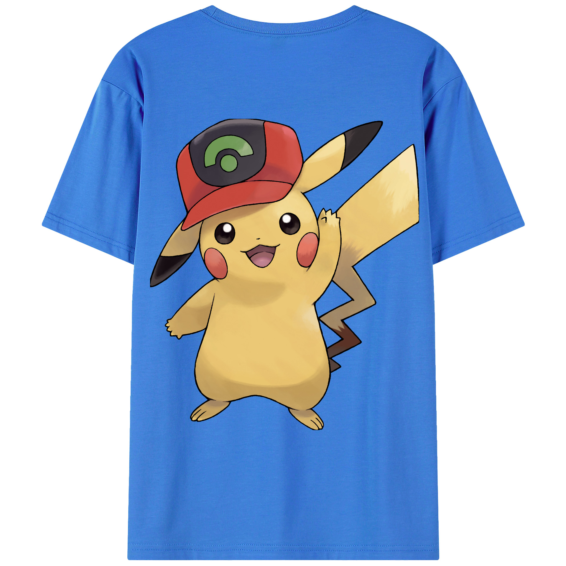 （画像用） ポケットモンスター Pokémon 綿100％ メンズ半袖Tシャツ（バックプリント） 通気性