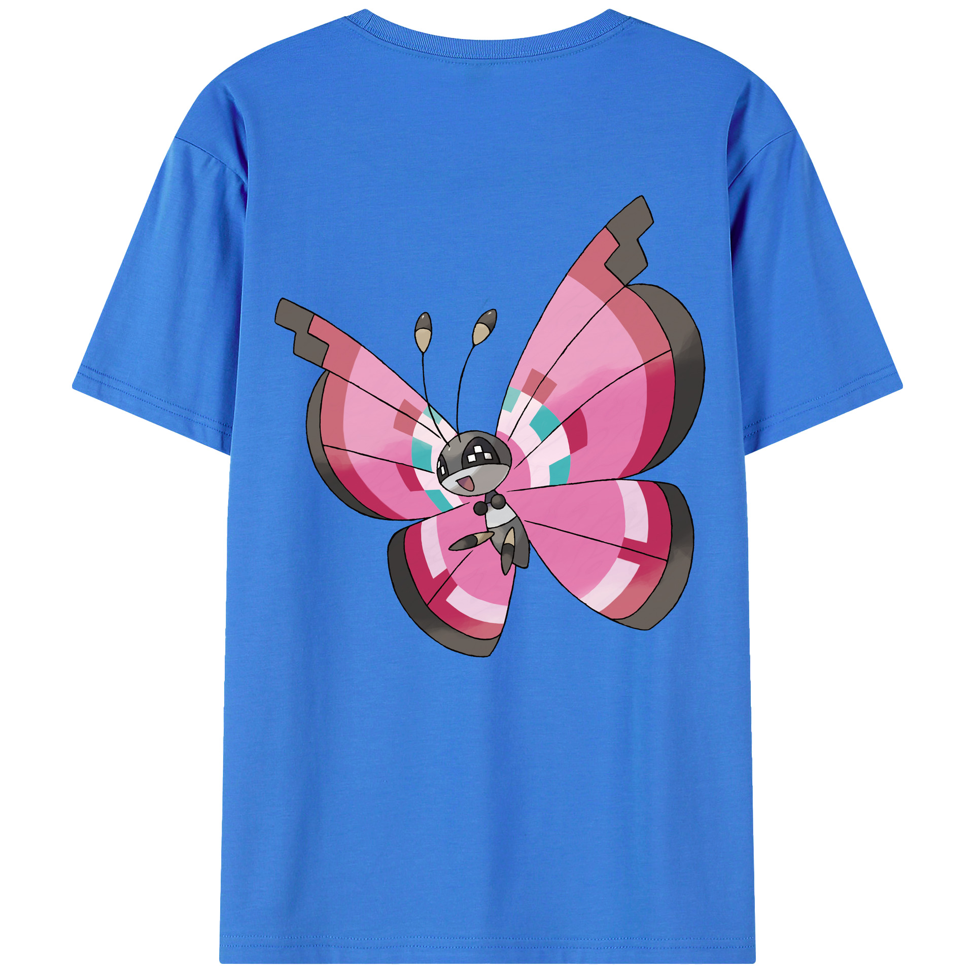 （画像用） ポケットモンスター Pokémon 綿100％ メンズ半袖Tシャツ（バックプリント） 通気性