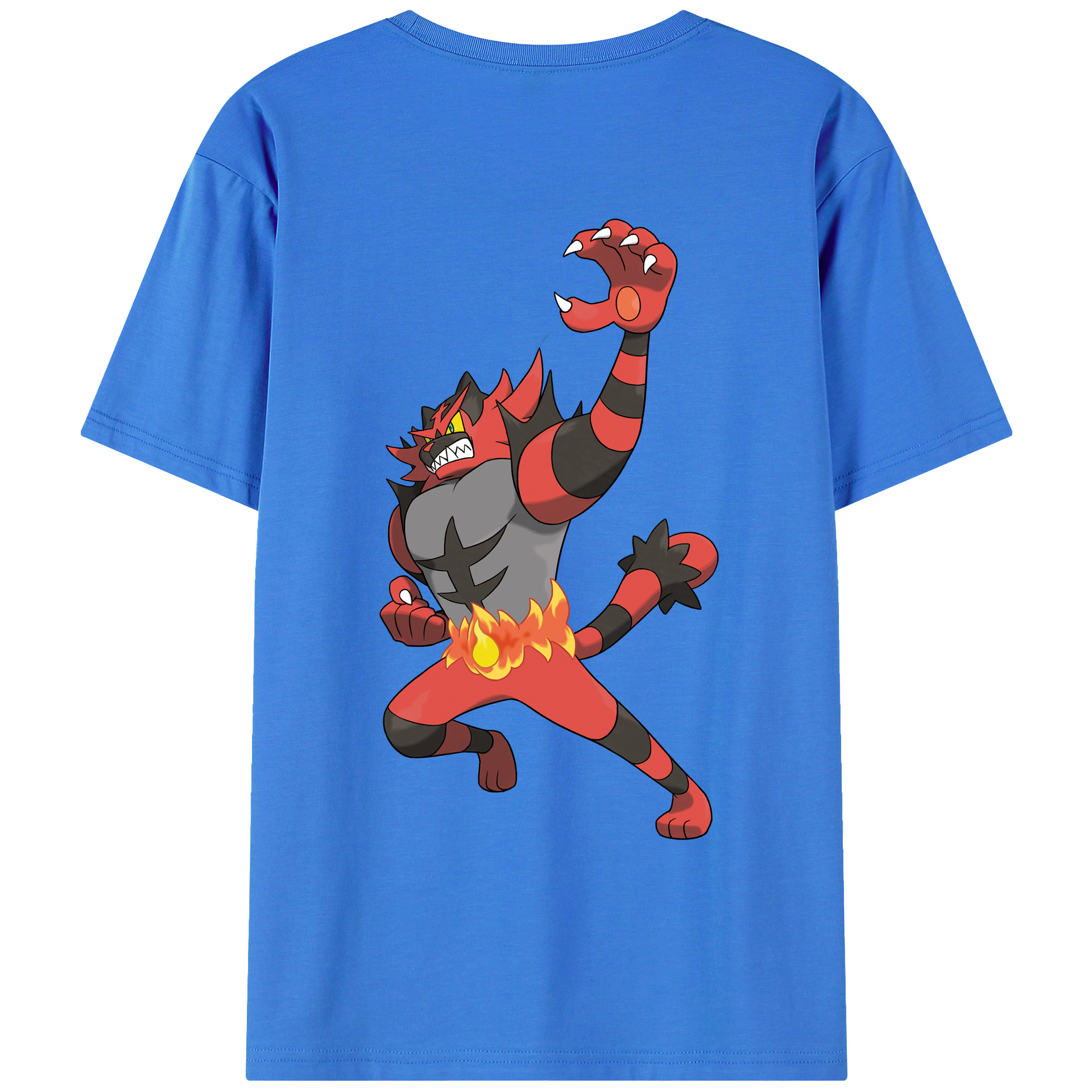 （画像用） ポケットモンスター Pokémon 綿100％ メンズ半袖Tシャツ（バックプリント） 通気性