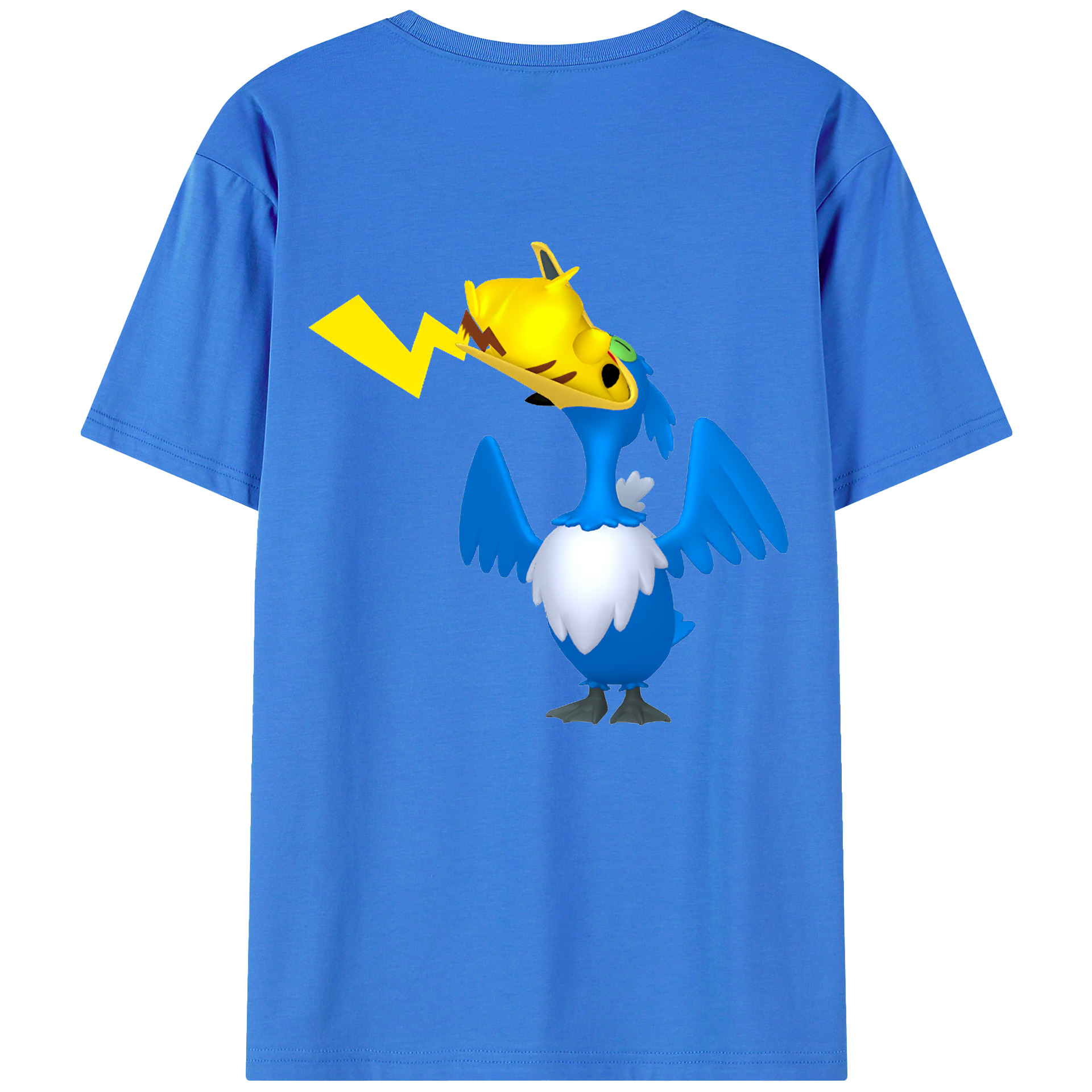 （画像用） ポケットモンスター Pokémon 綿100％ メンズ半袖Tシャツ（バックプリント） 通気性