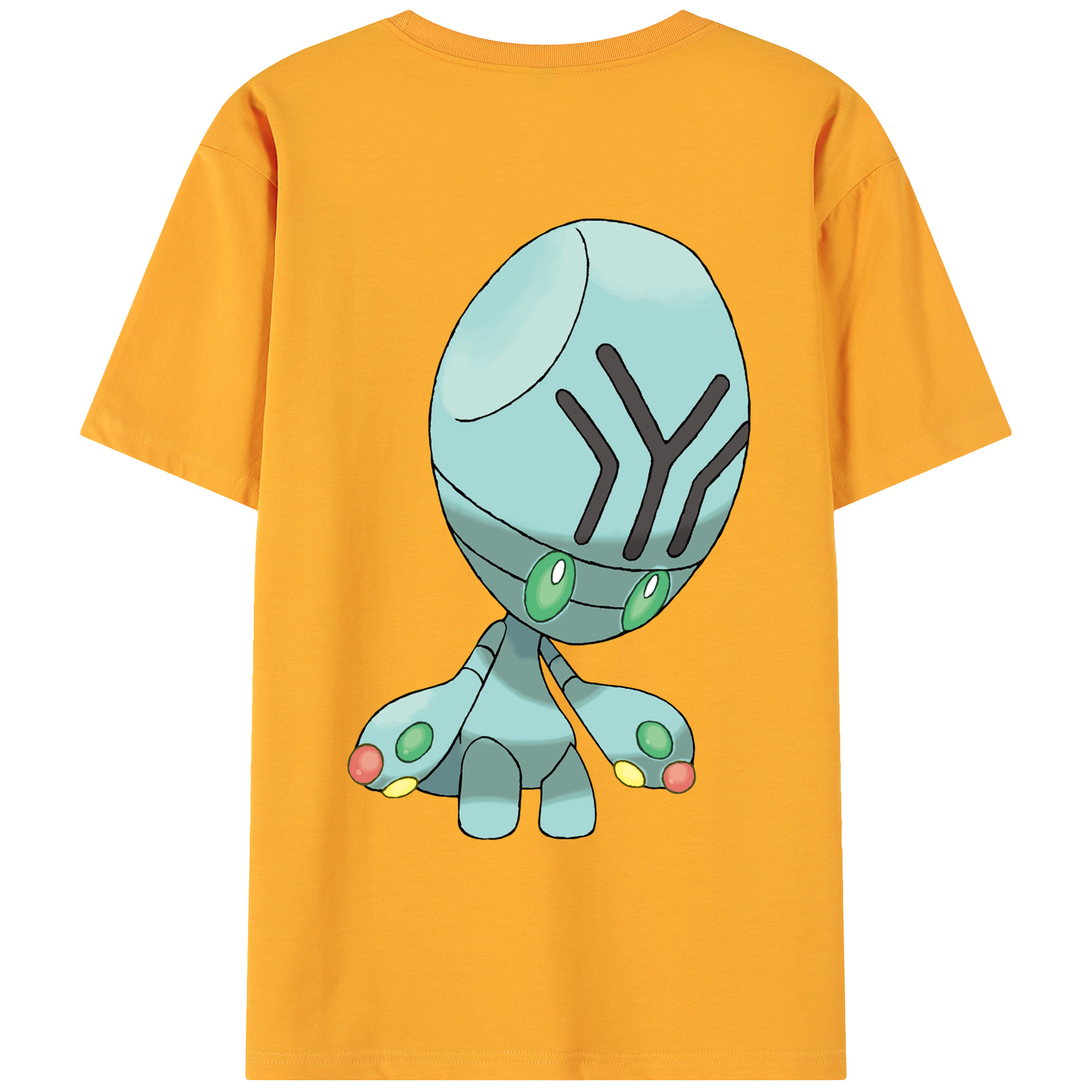 （画像用） ポケットモンスター Pokémon 綿100％ メンズ半袖Tシャツ（バックプリント） 通気性