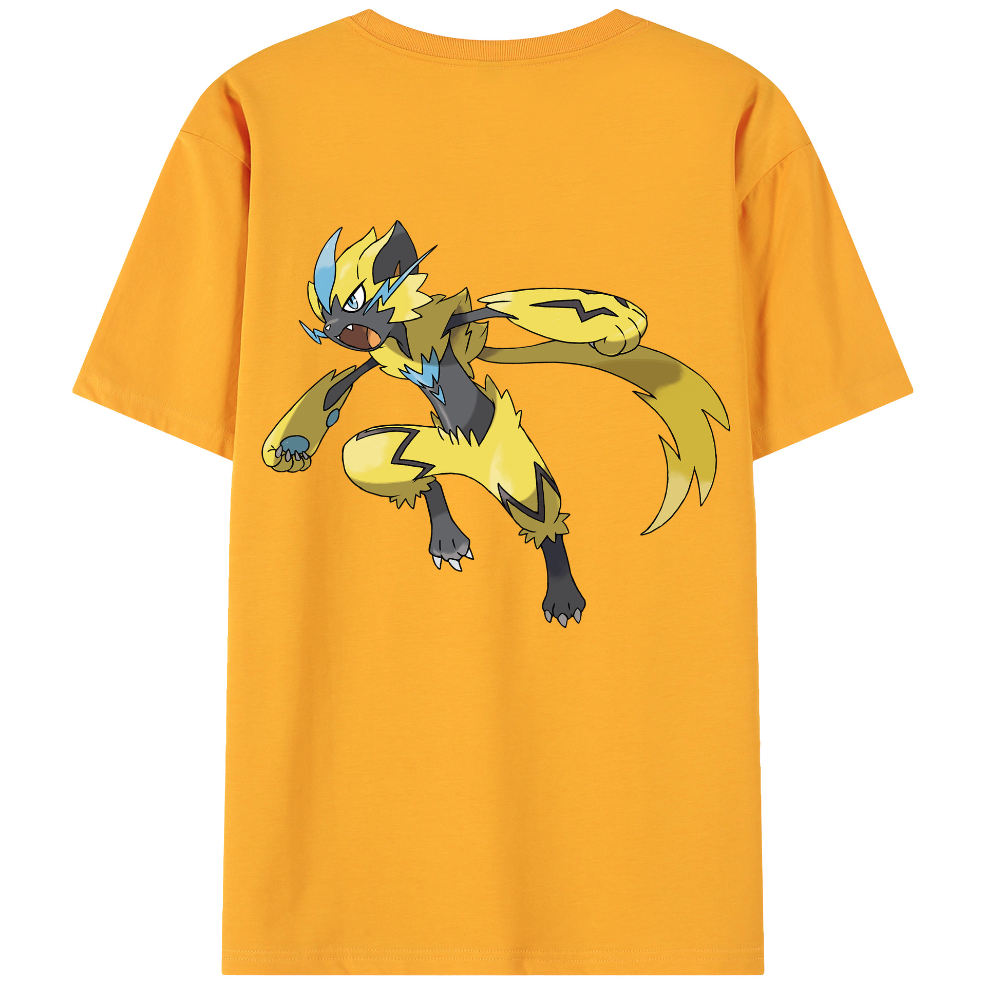 （画像用） ポケットモンスター Pokémon 綿100％ メンズ半袖Tシャツ（バックプリント） 通気性