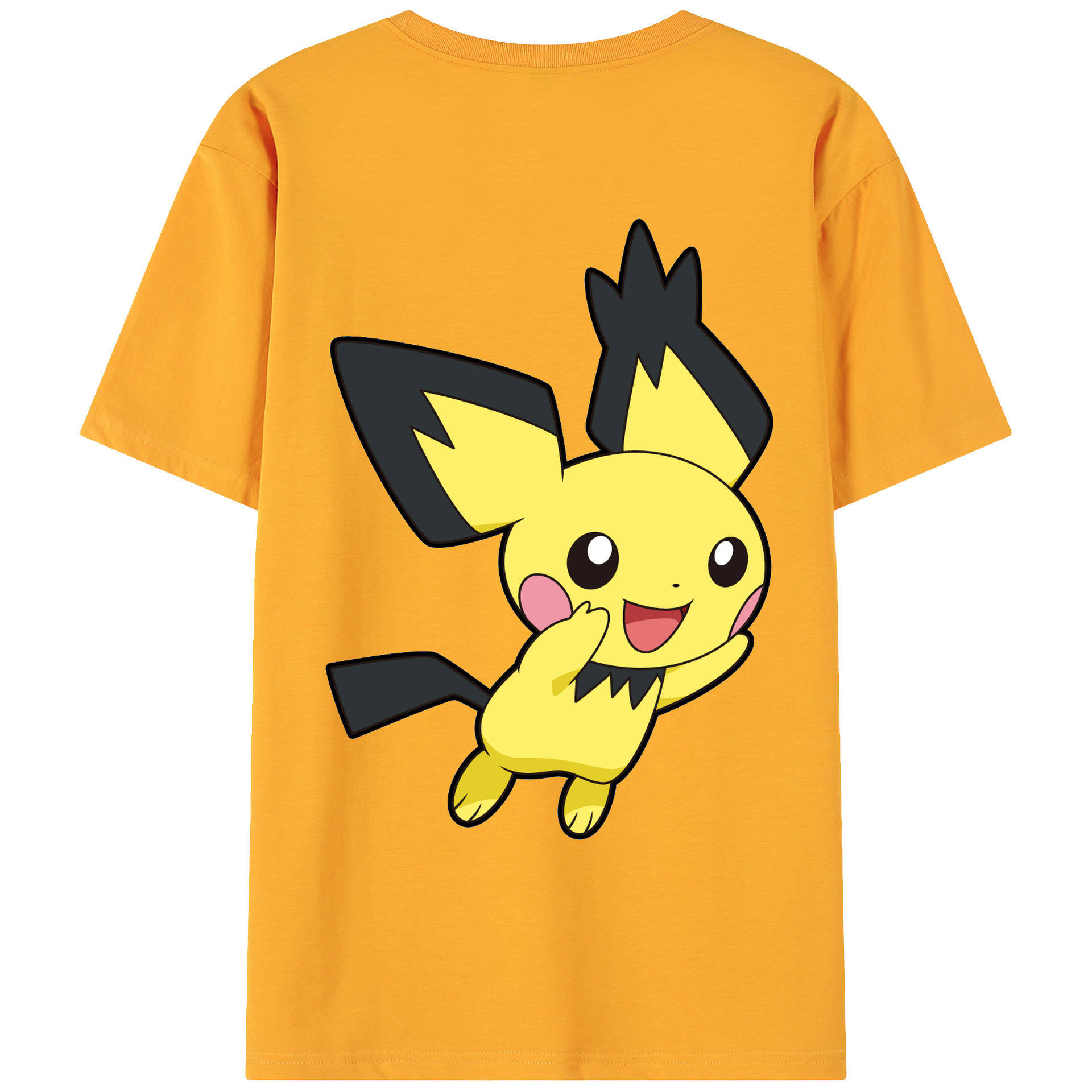 （画像用） ポケットモンスター Pokémon 綿100％ メンズ半袖Tシャツ（バックプリント） 通気性