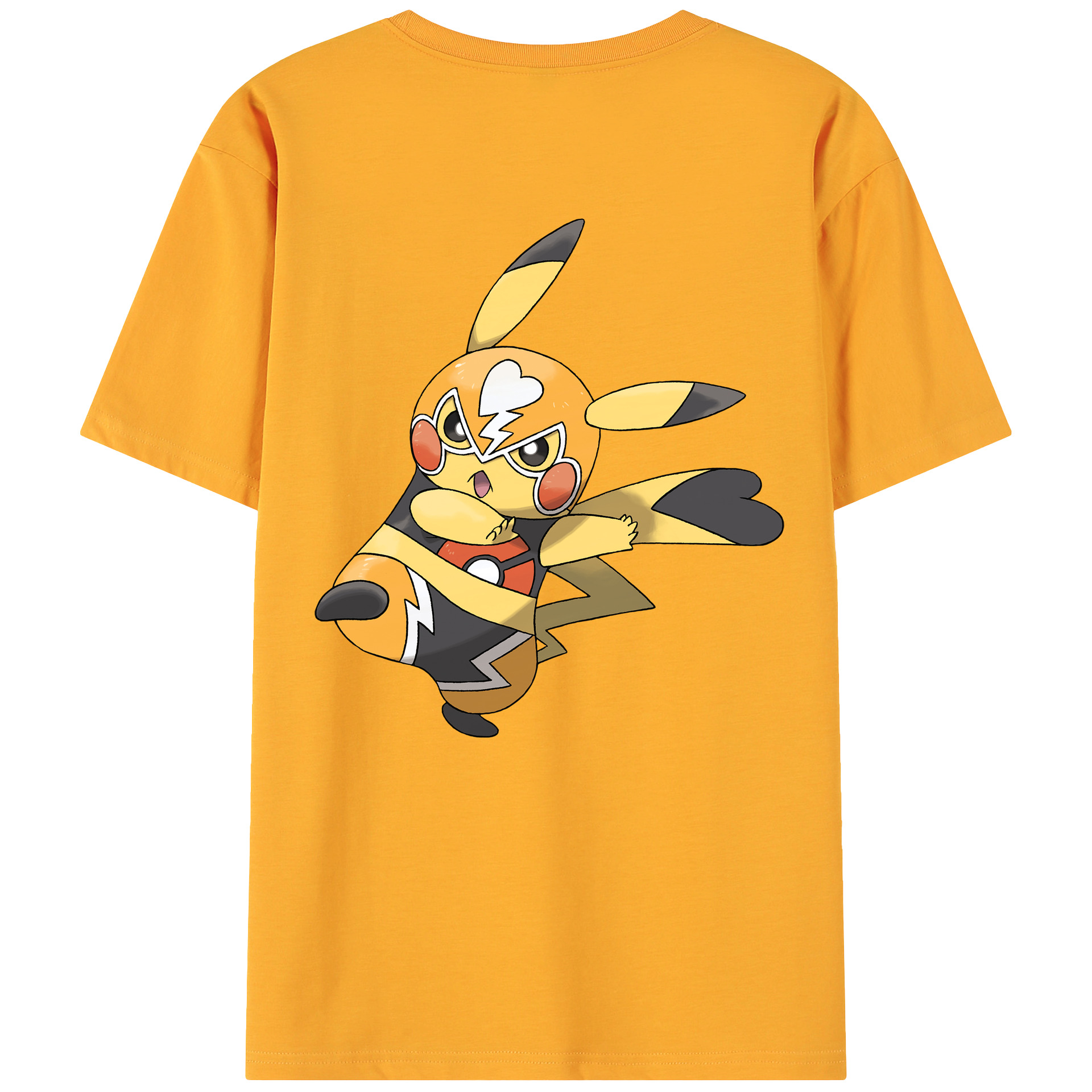 （画像用） ポケットモンスター Pokémon 綿100％ メンズ半袖Tシャツ（バックプリント） 通気性