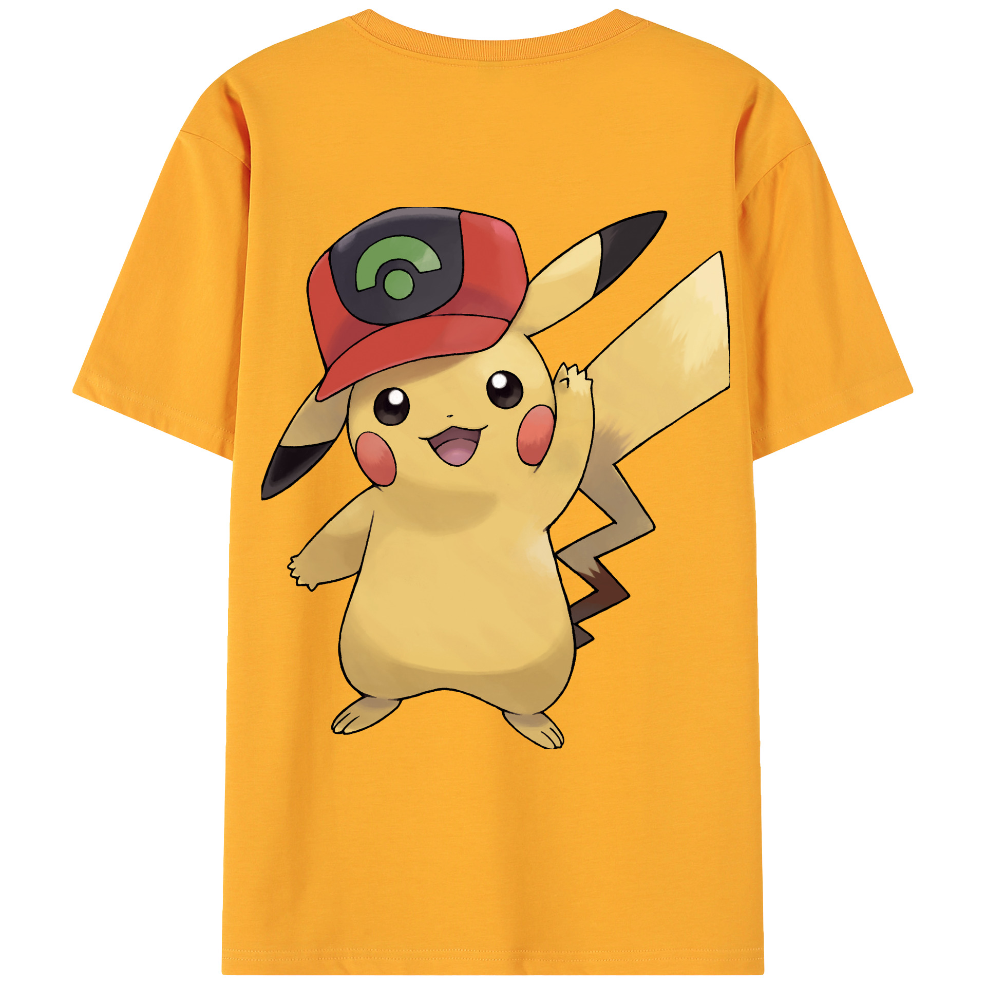（画像用） ポケットモンスター Pokémon 綿100％ メンズ半袖Tシャツ（バックプリント） 通気性