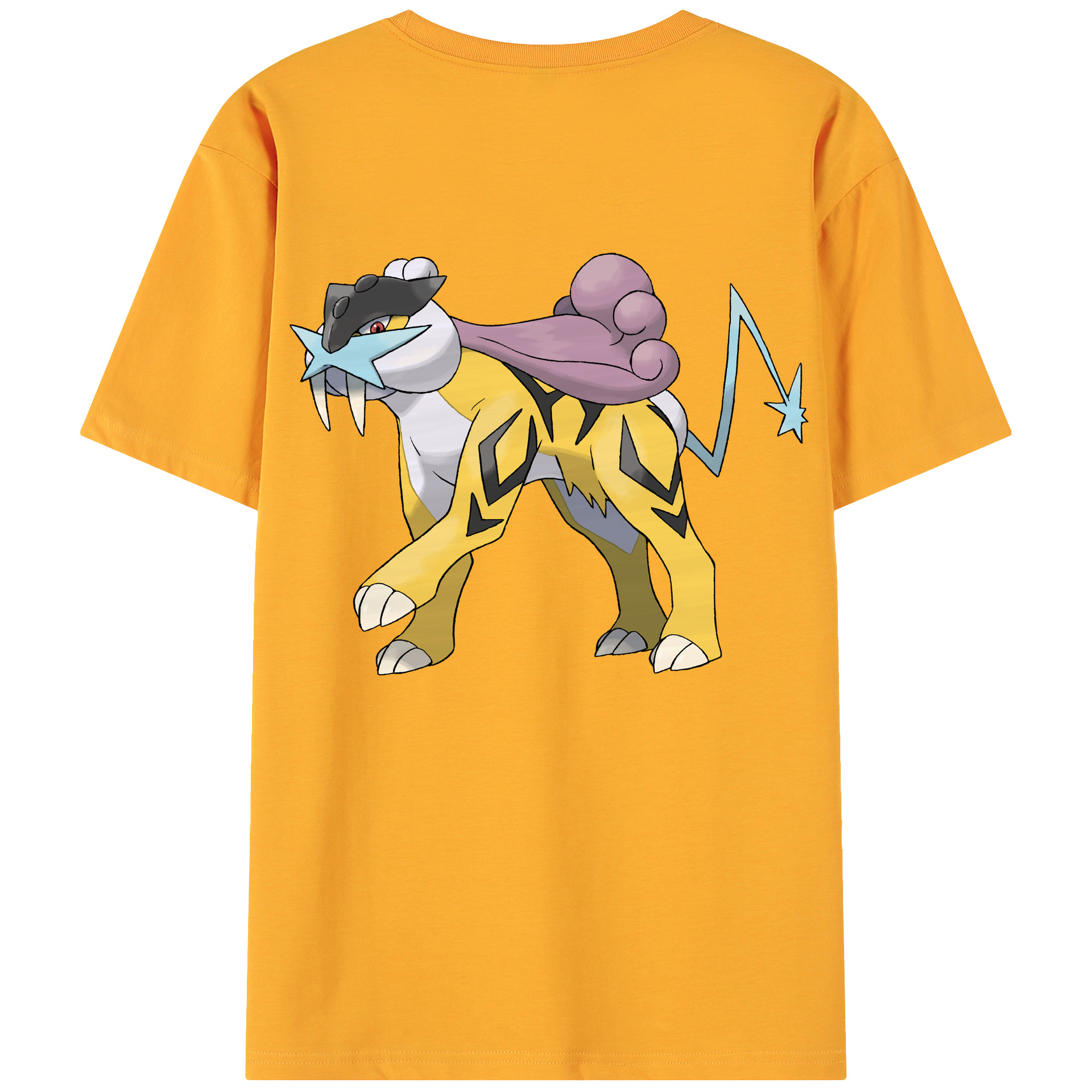 （画像用） ポケットモンスター Pokémon 綿100％ メンズ半袖Tシャツ（バックプリント） 通気性