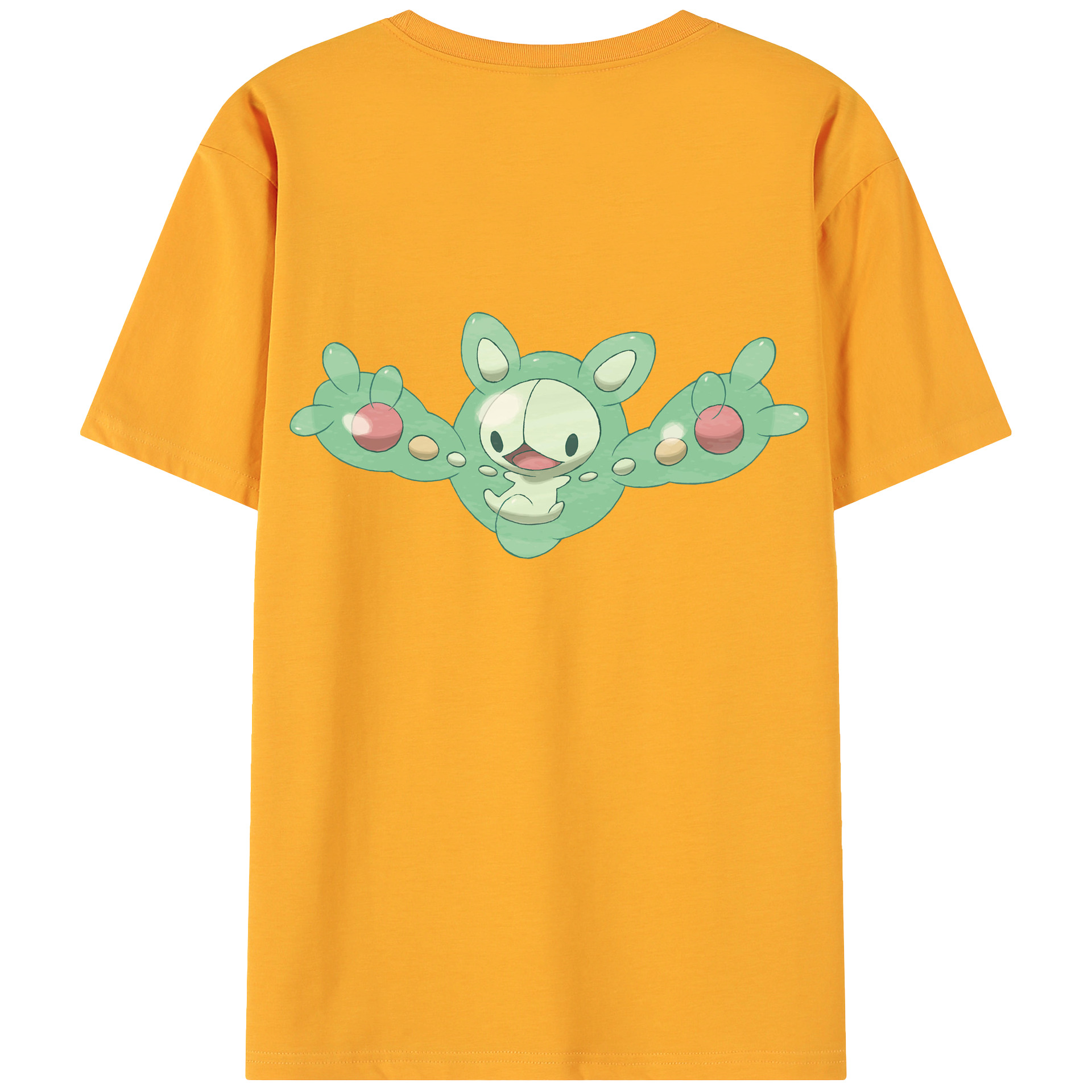 （画像用） ポケットモンスター Pokémon 綿100％ メンズ半袖Tシャツ（バックプリント） 通気性