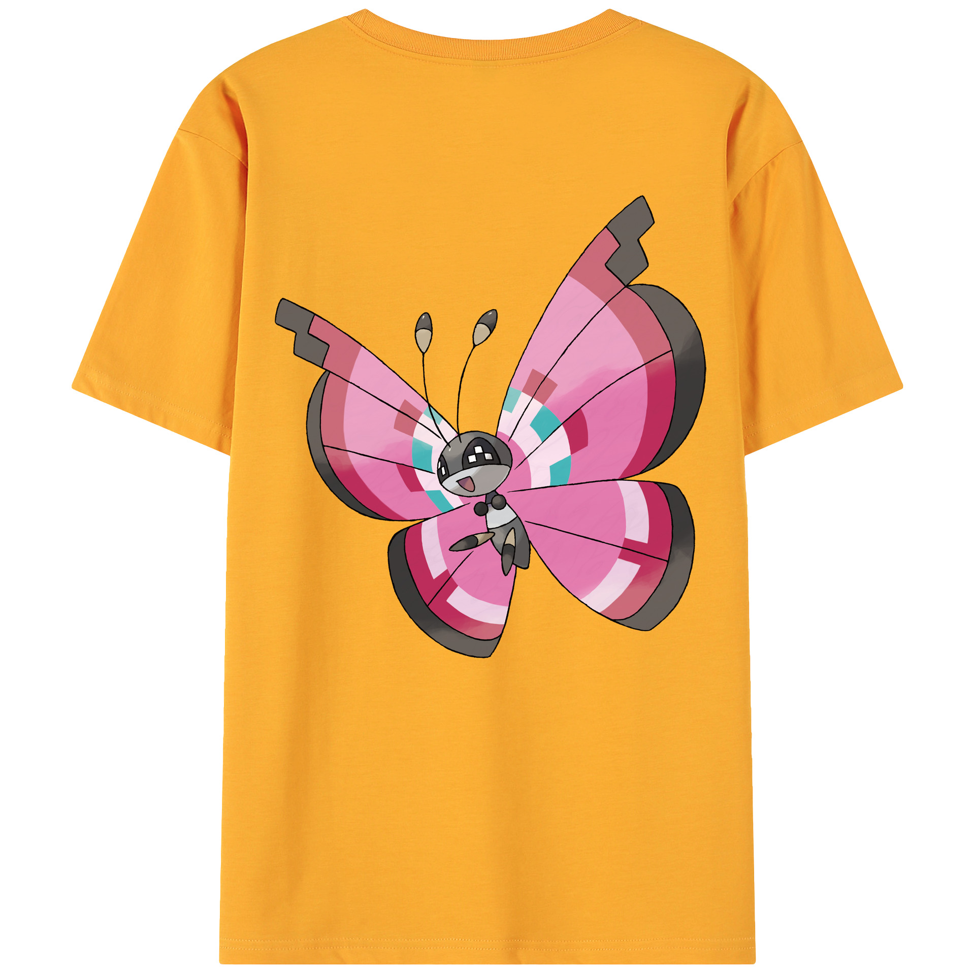 （画像用） ポケットモンスター Pokémon 綿100％ メンズ半袖Tシャツ（バックプリント） 通気性