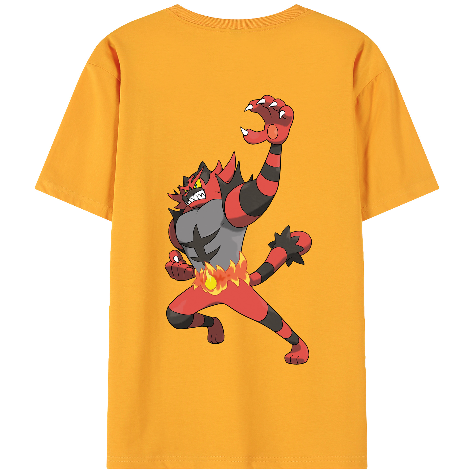 （画像用） ポケットモンスター Pokémon 綿100％ メンズ半袖Tシャツ（バックプリント） 通気性
