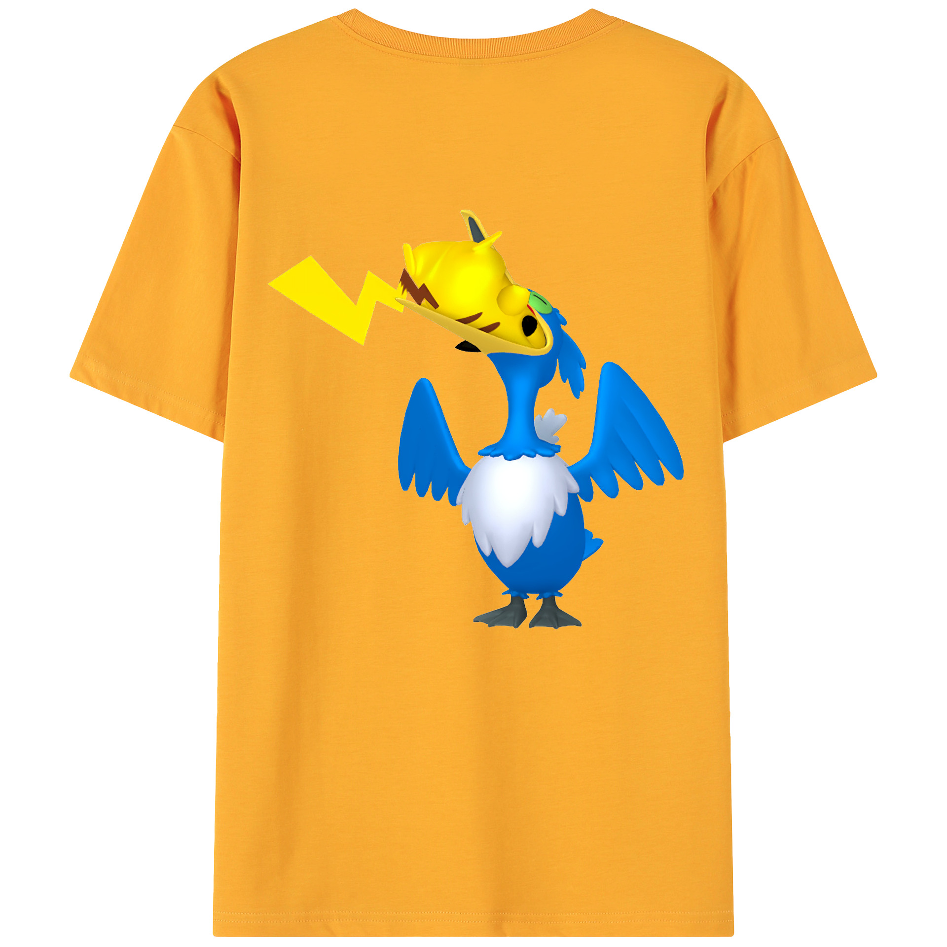 （画像用） ポケットモンスター Pokémon 綿100％ メンズ半袖Tシャツ（バックプリント） 通気性