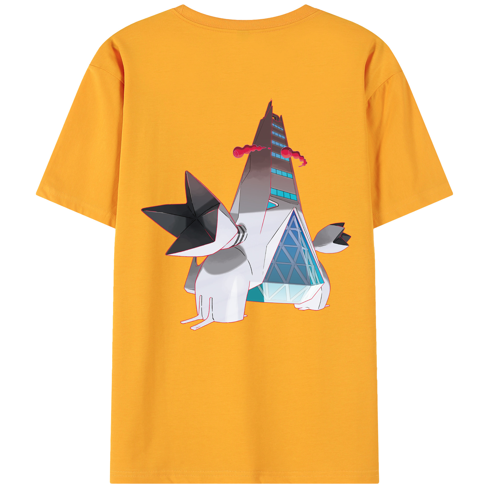 （画像用） ポケットモンスター Pokémon 綿100％ メンズ半袖Tシャツ（バックプリント） 通気性