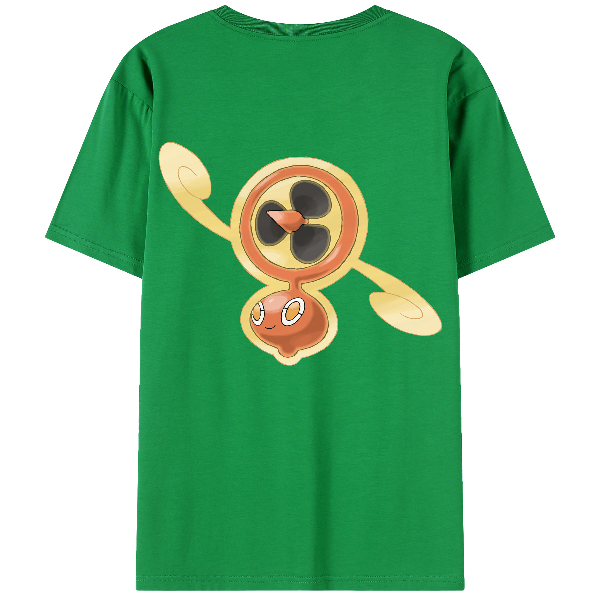 （画像用） ポケットモンスター Pokémon 綿100％ メンズ半袖Tシャツ（バックプリント） 通気性