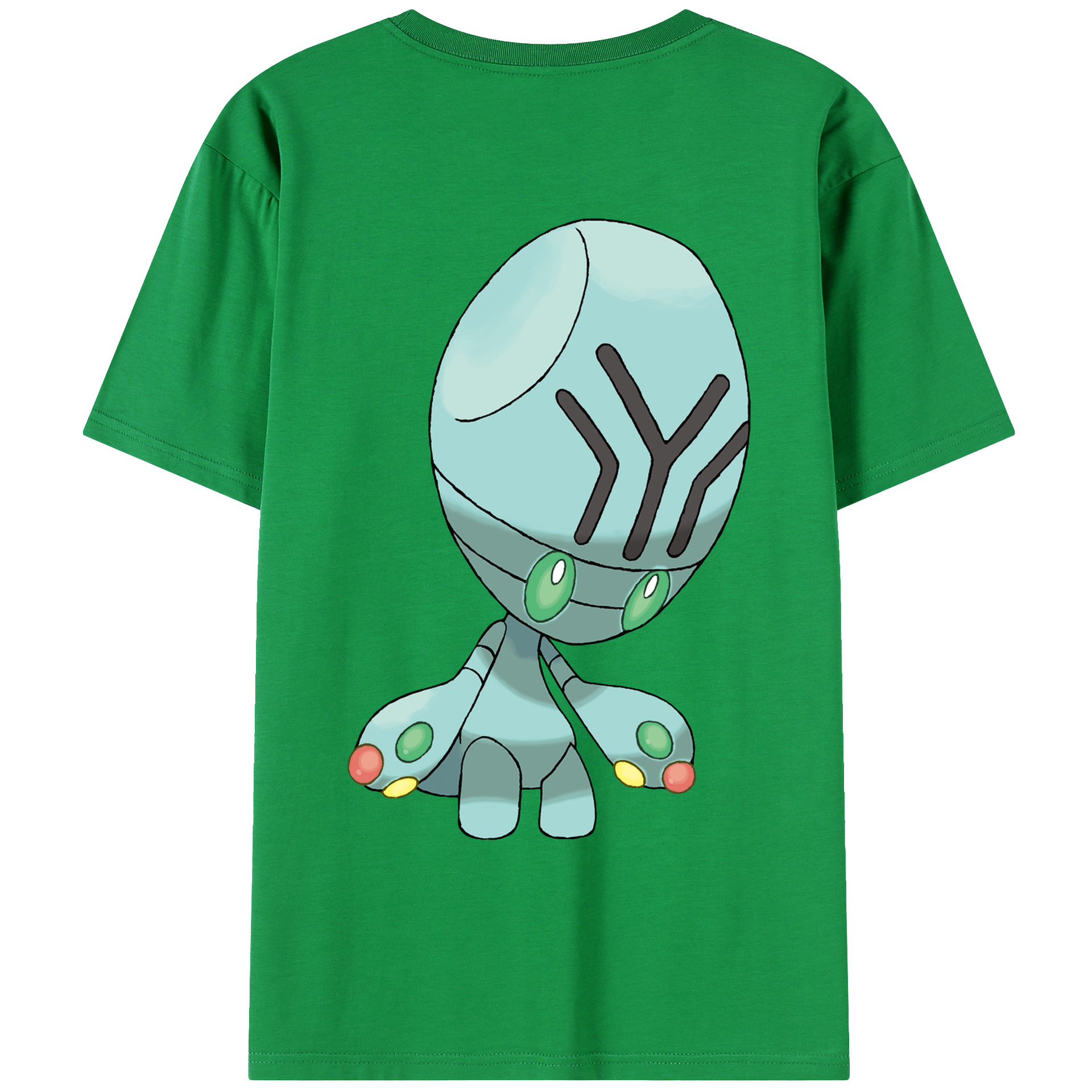 （画像用） ポケットモンスター Pokémon 綿100％ メンズ半袖Tシャツ（バックプリント） 通気性