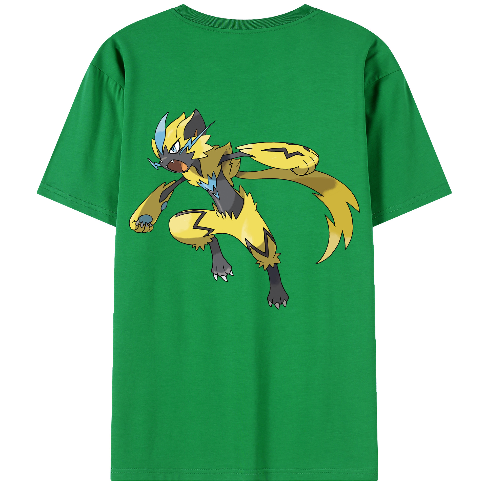 （画像用） ポケットモンスター Pokémon 綿100％ メンズ半袖Tシャツ（バックプリント） 通気性