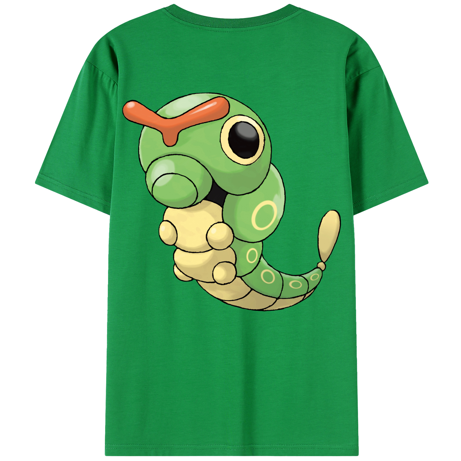 （画像用） ポケットモンスター Pokémon 綿100％ メンズ半袖Tシャツ（バックプリント） 通気性