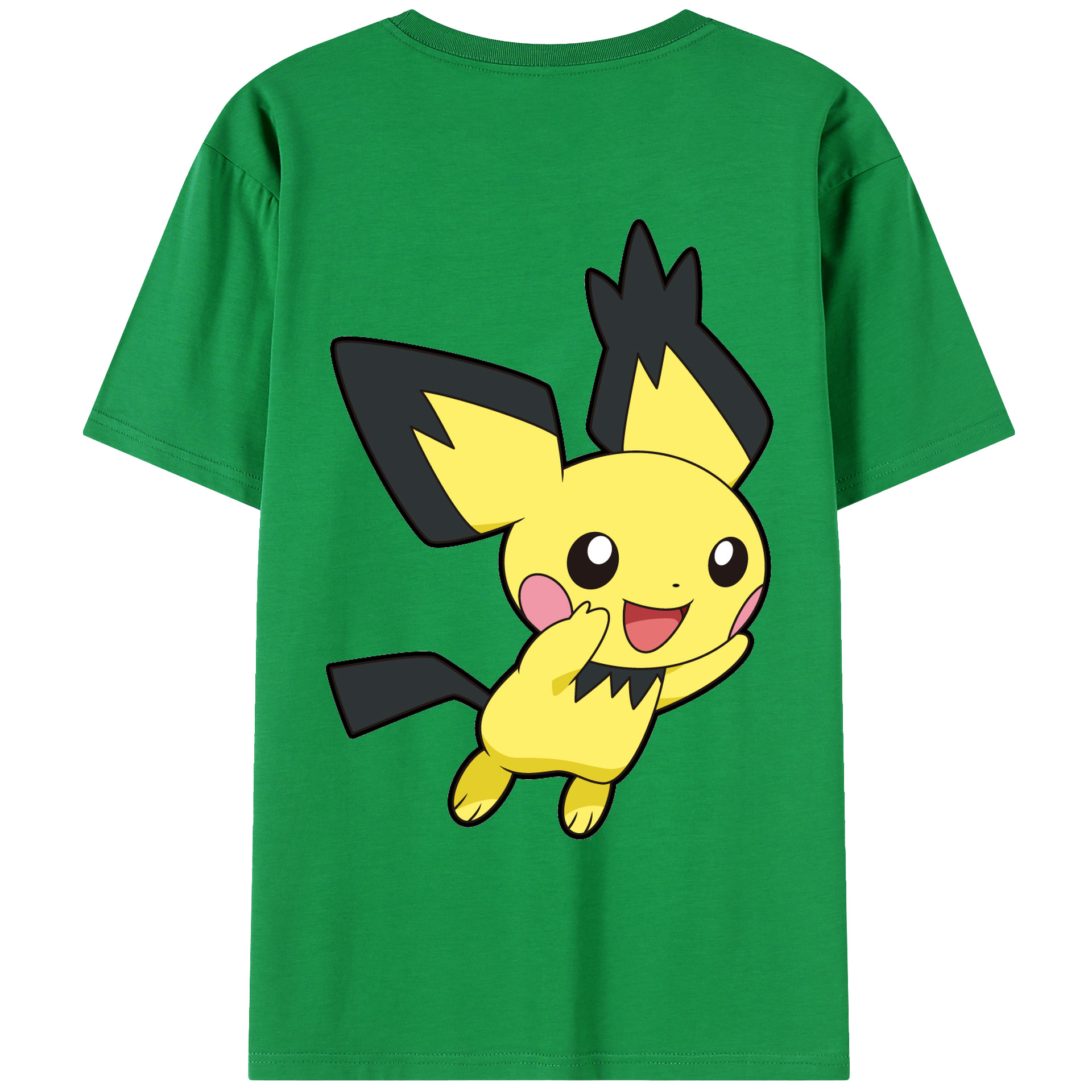 （画像用） ポケットモンスター Pokémon 綿100％ メンズ半袖Tシャツ（バックプリント） 通気性