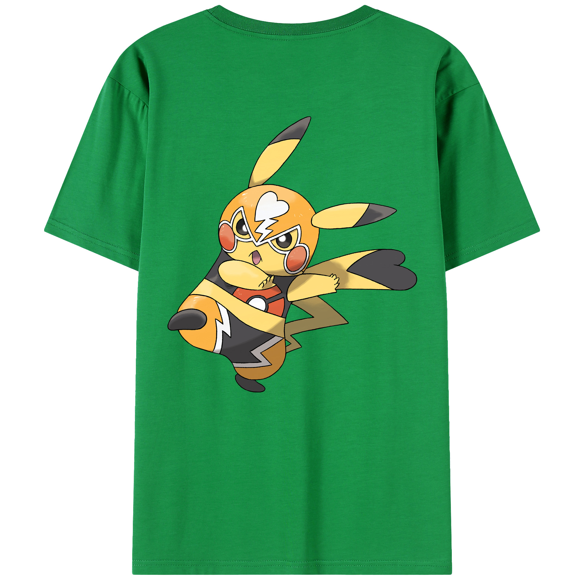 （画像用） ポケットモンスター Pokémon 綿100％ メンズ半袖Tシャツ（バックプリント） 通気性