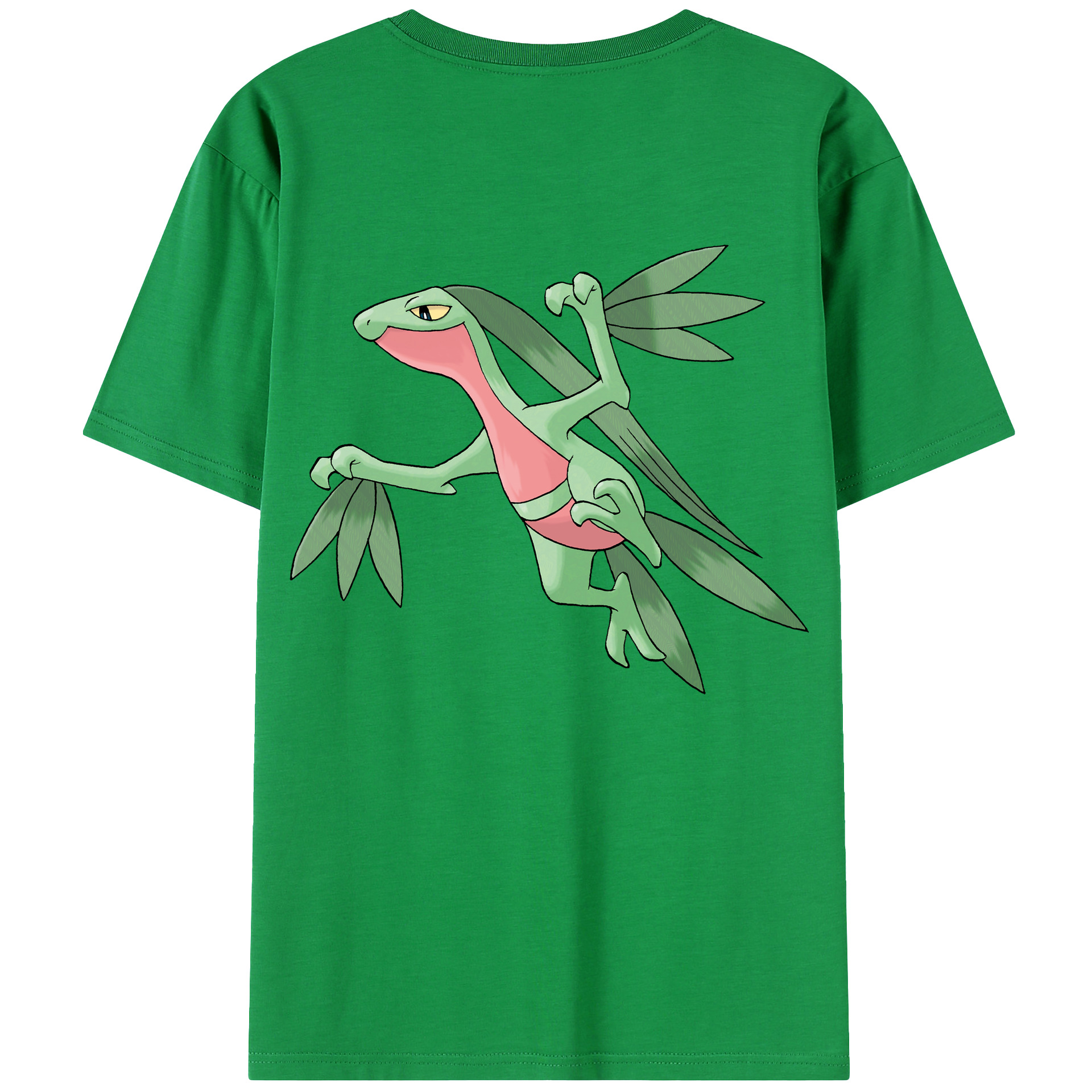 （画像用） ポケットモンスター Pokémon 綿100％ メンズ半袖Tシャツ（バックプリント） 通気性