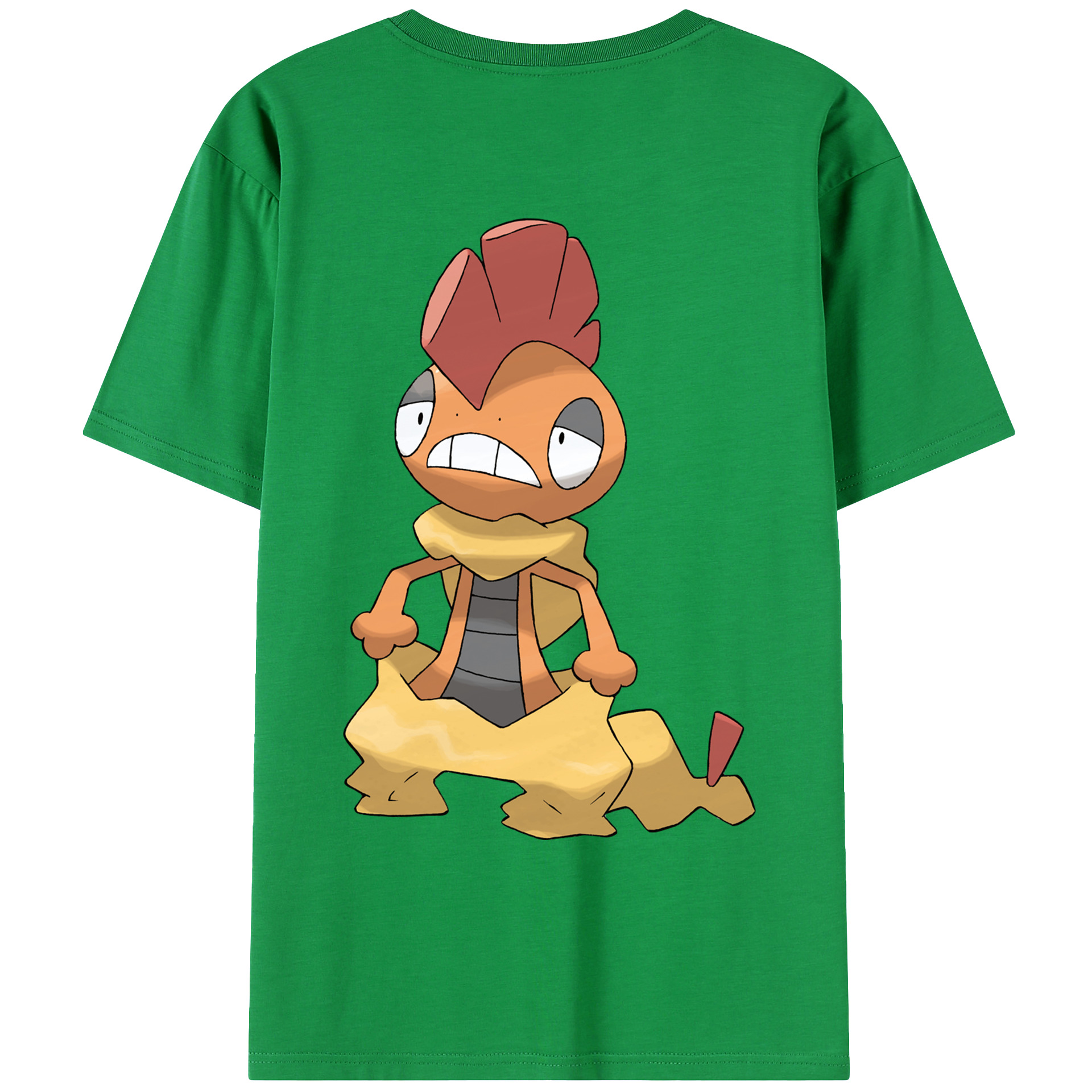 （画像用） ポケットモンスター Pokémon 綿100％ メンズ半袖Tシャツ（バックプリント） 通気性