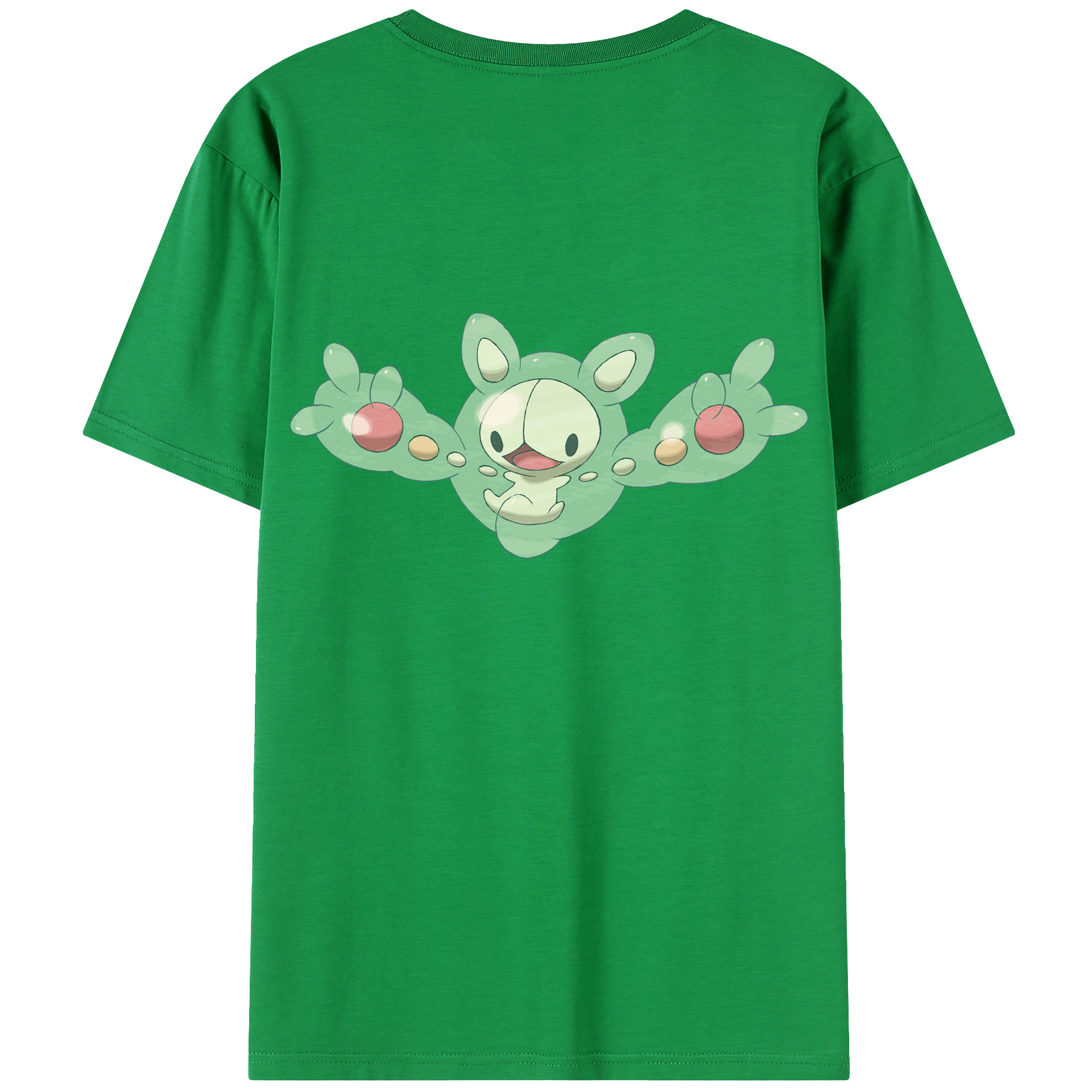 （画像用） ポケットモンスター Pokémon 綿100％ メンズ半袖Tシャツ（バックプリント） 通気性