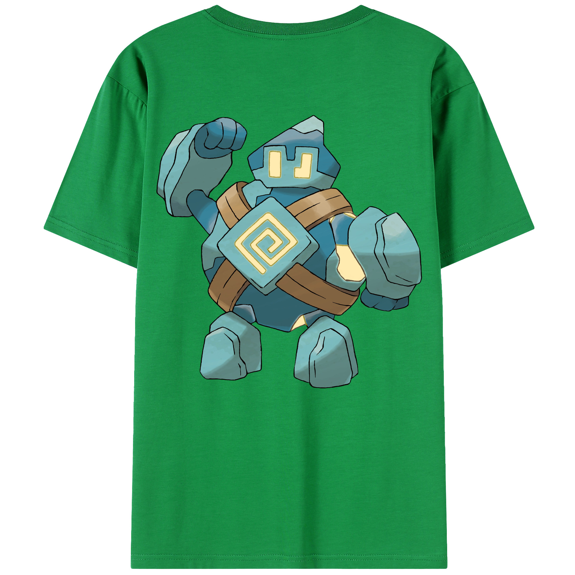 （画像用） ポケットモンスター Pokémon 綿100％ メンズ半袖Tシャツ（バックプリント） 通気性