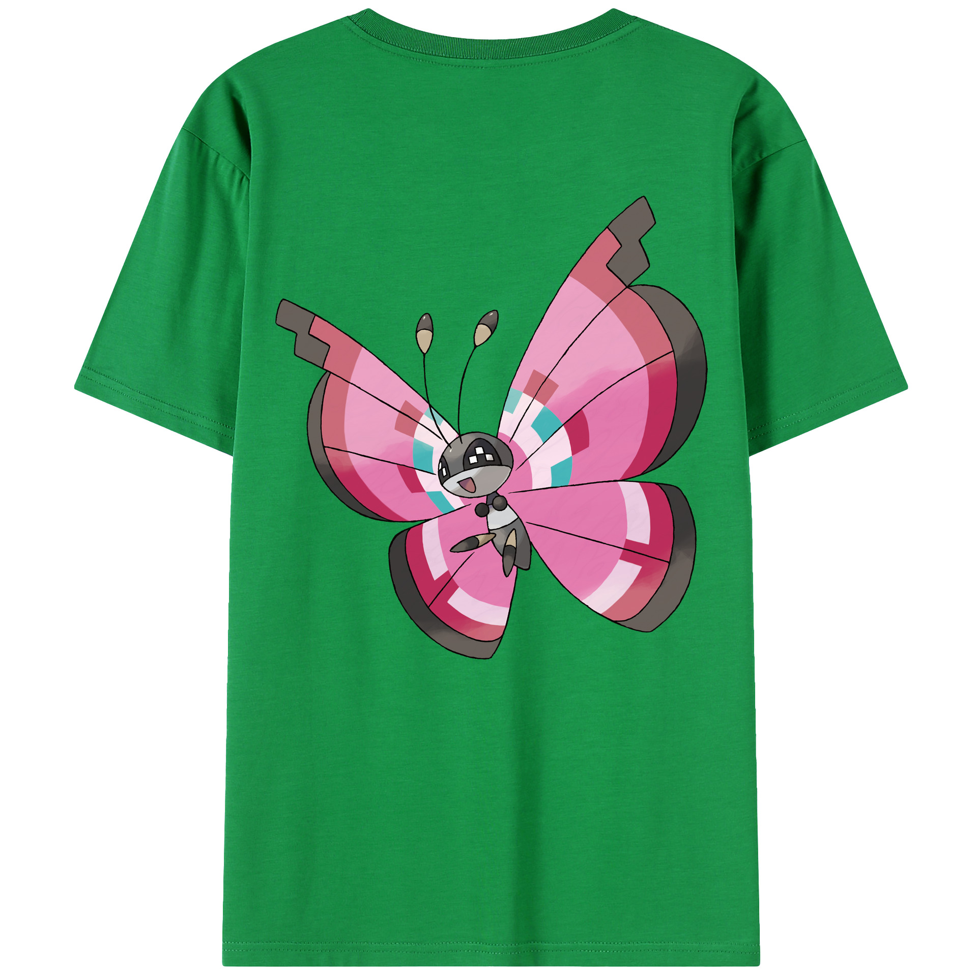（画像用） ポケットモンスター Pokémon 綿100％ メンズ半袖Tシャツ（バックプリント） 通気性