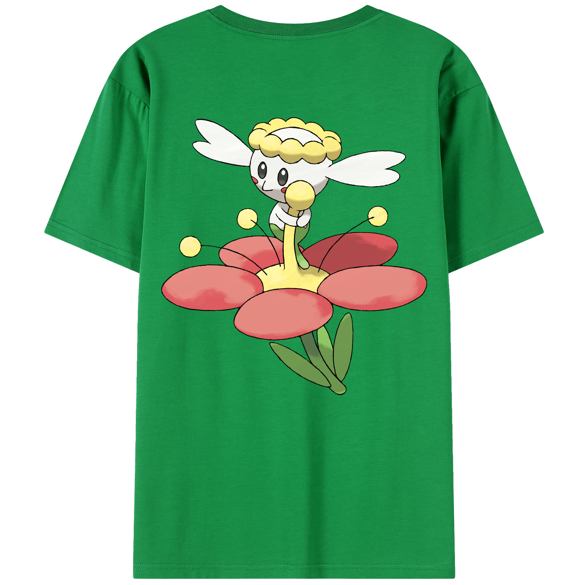 （画像用） ポケットモンスター Pokémon 綿100％ メンズ半袖Tシャツ（バックプリント） 通気性