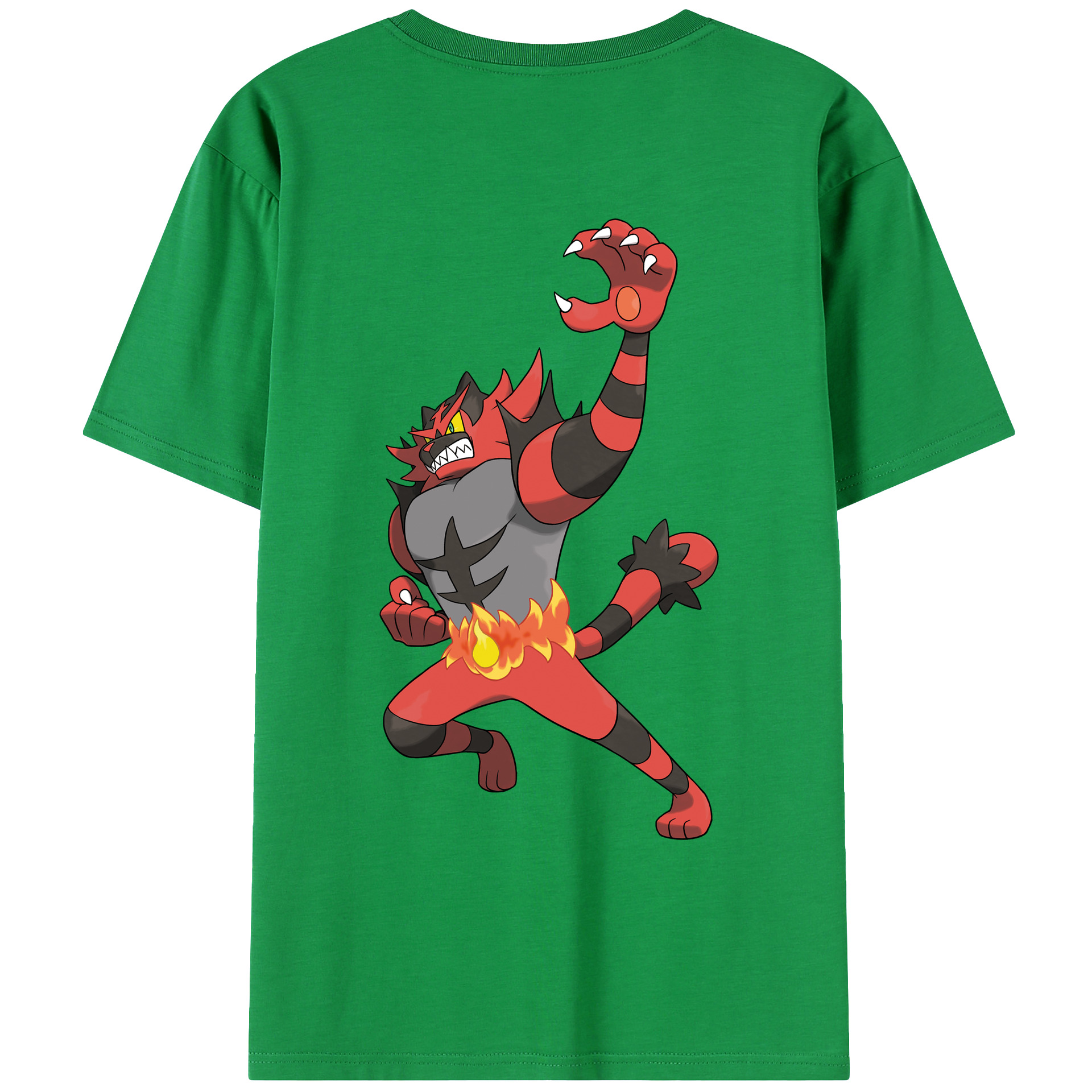（画像用） ポケットモンスター Pokémon 綿100％ メンズ半袖Tシャツ（バックプリント） 通気性