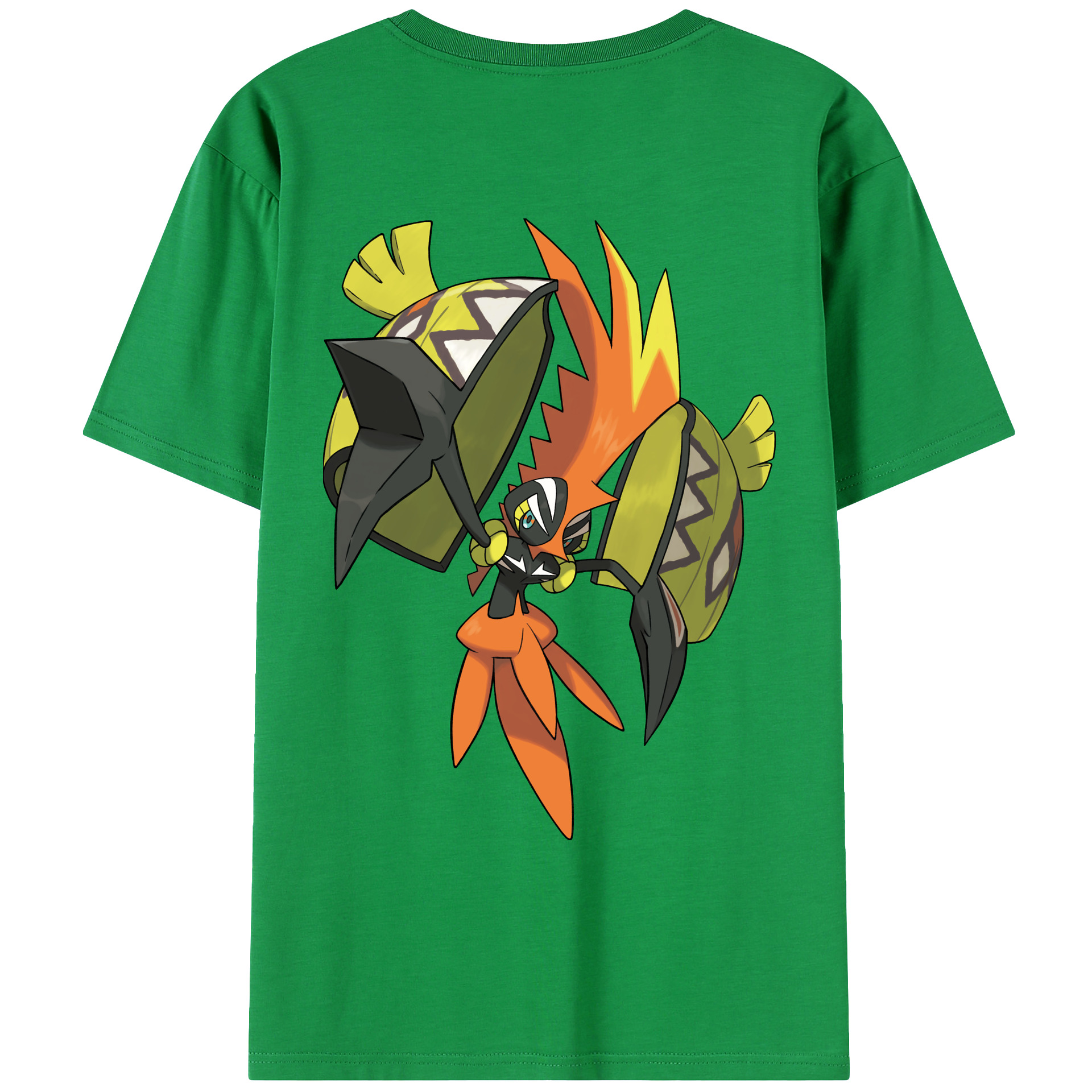 （画像用） ポケットモンスター Pokémon 綿100％ メンズ半袖Tシャツ（バックプリント） 通気性