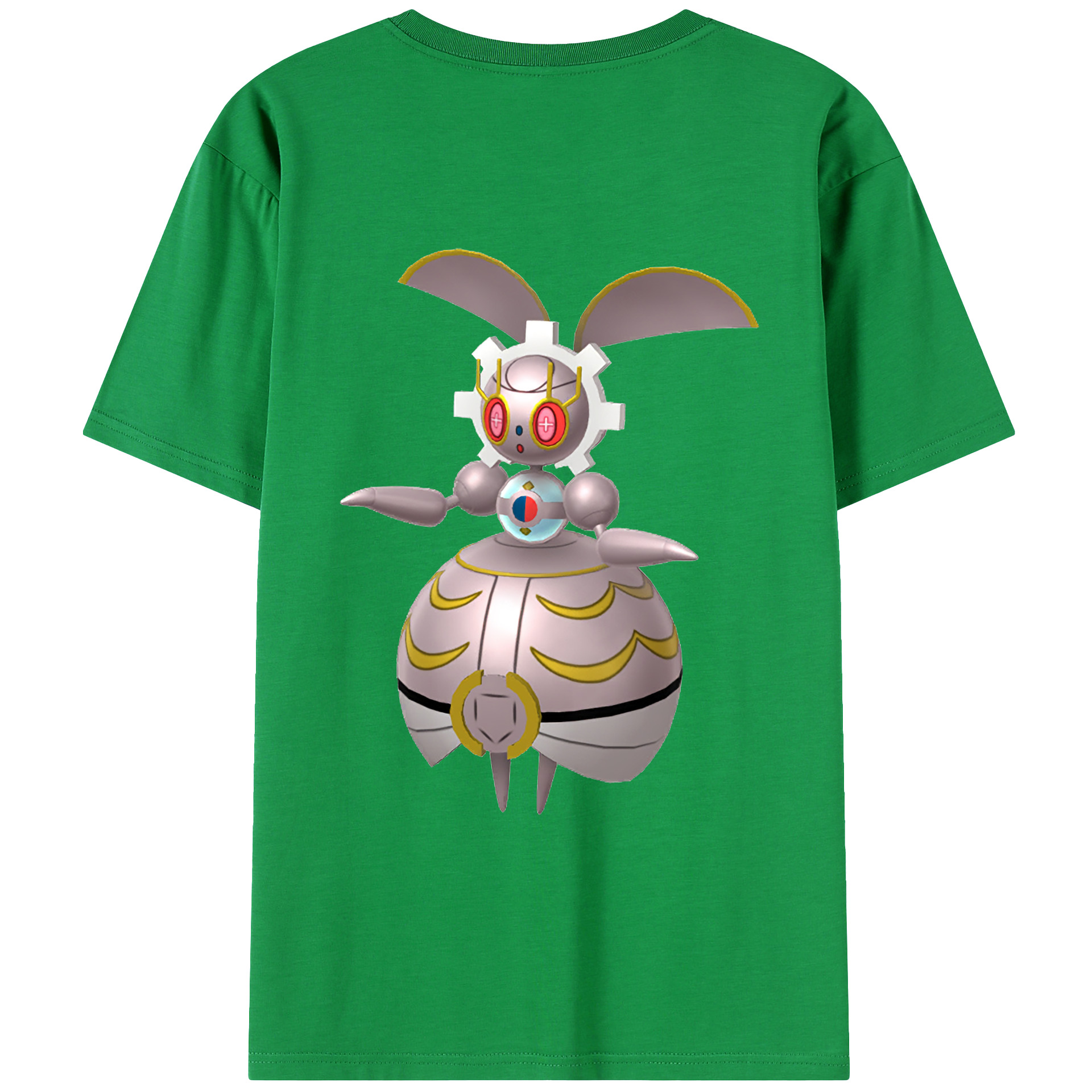 （画像用） ポケットモンスター Pokémon 綿100％ メンズ半袖Tシャツ（バックプリント） 通気性