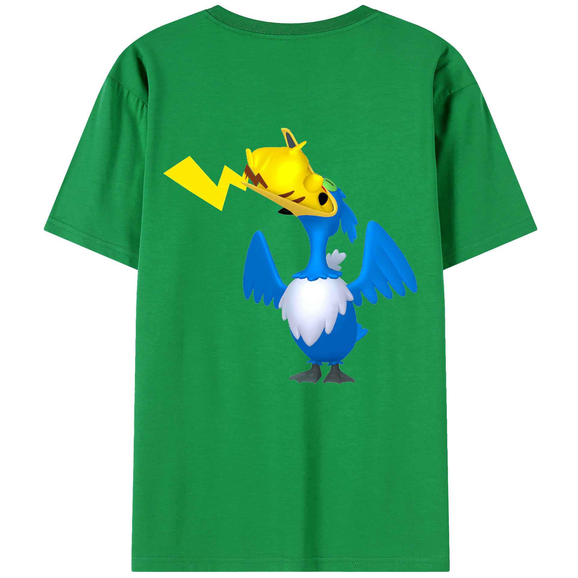 （画像用） ポケットモンスター Pokémon 綿100％ メンズ半袖Tシャツ（バックプリント） 通気性