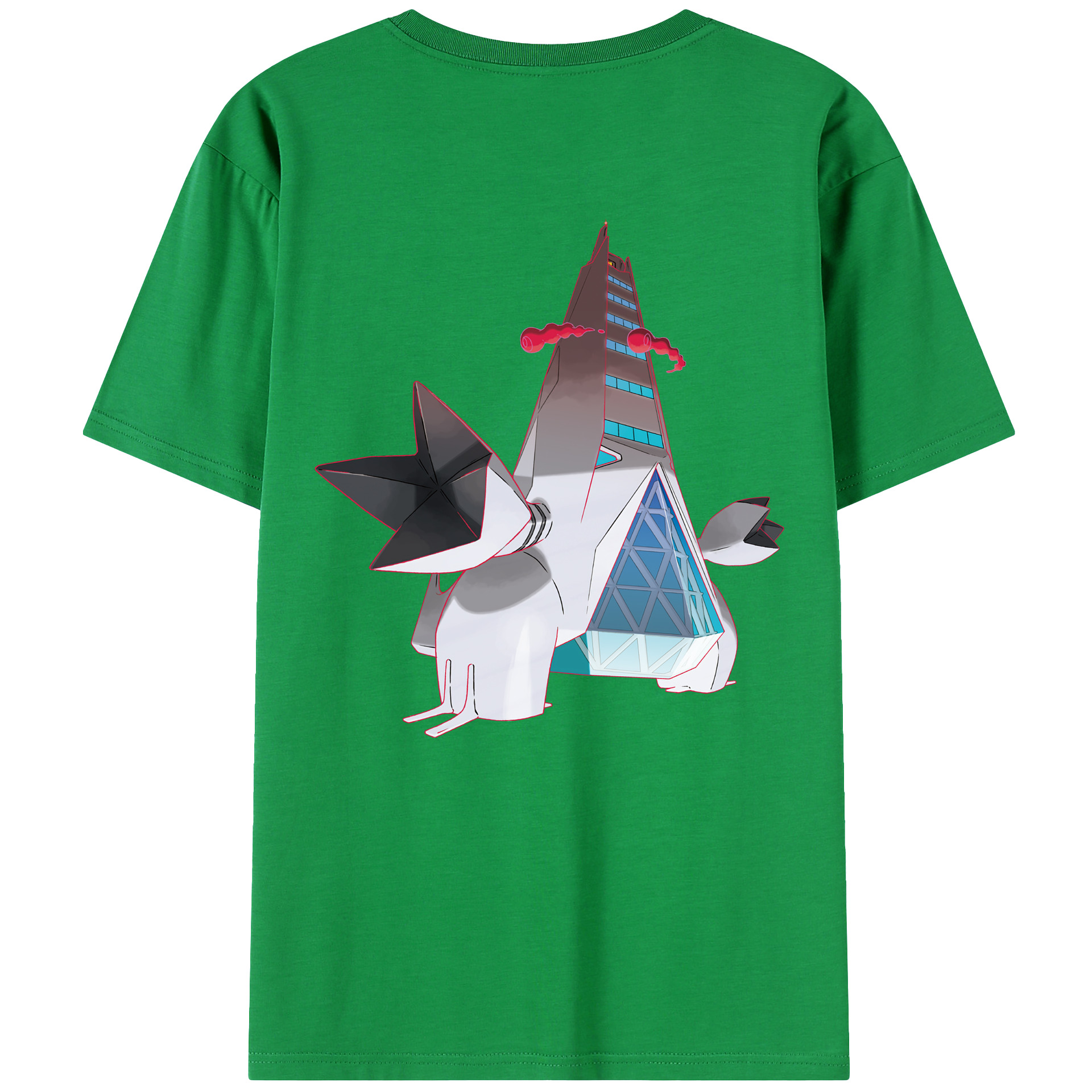（画像用） ポケットモンスター Pokémon 綿100％ メンズ半袖Tシャツ（バックプリント） 通気性