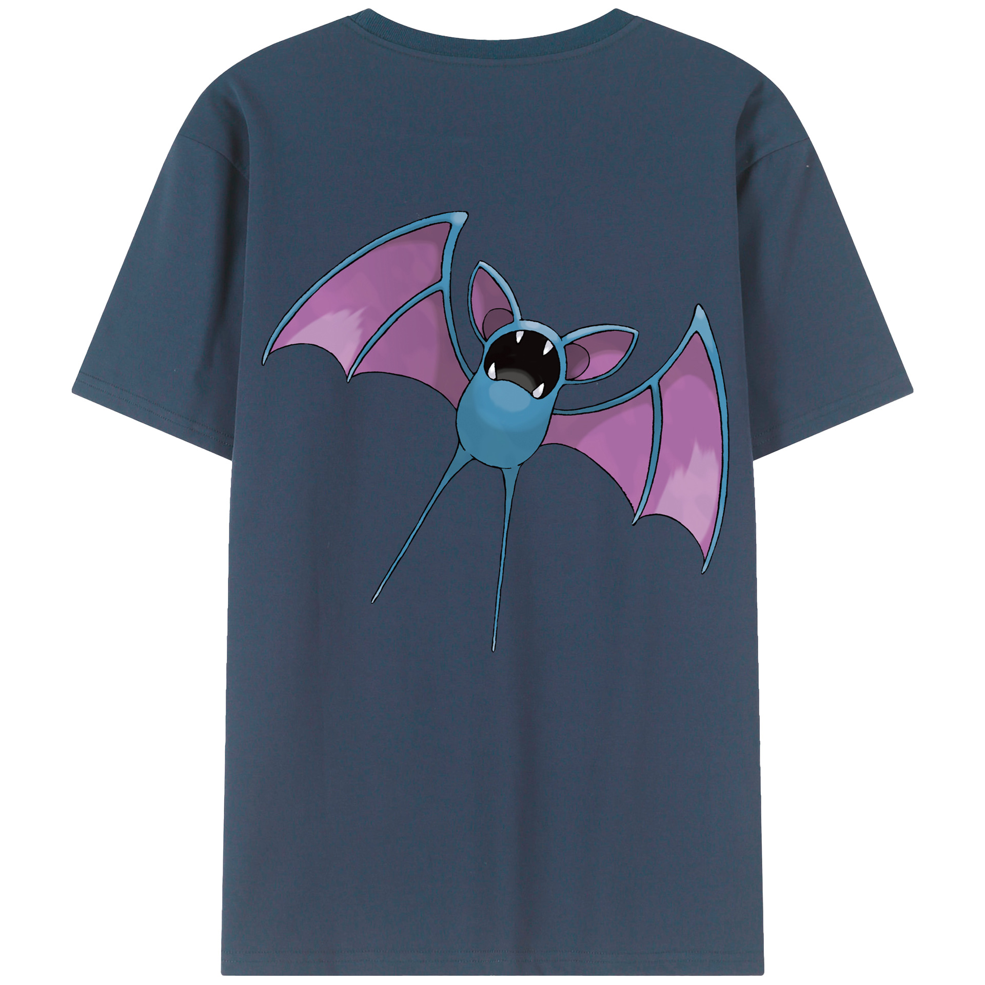 （画像用） ポケットモンスター Pokémon 綿100％ メンズ半袖Tシャツ（バックプリント） 通気性