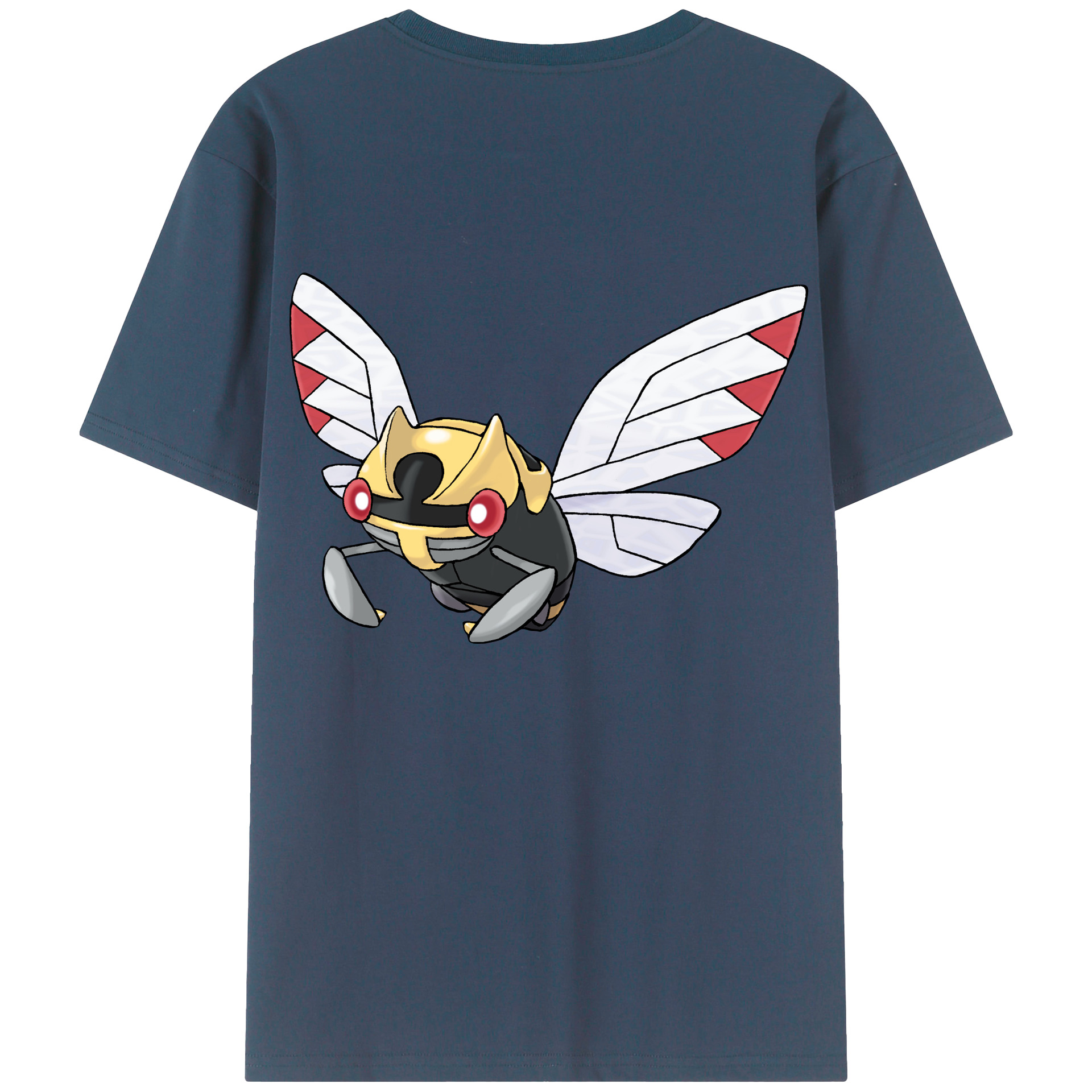 （画像用） ポケットモンスター Pokémon 綿100％ メンズ半袖Tシャツ（バックプリント） 通気性