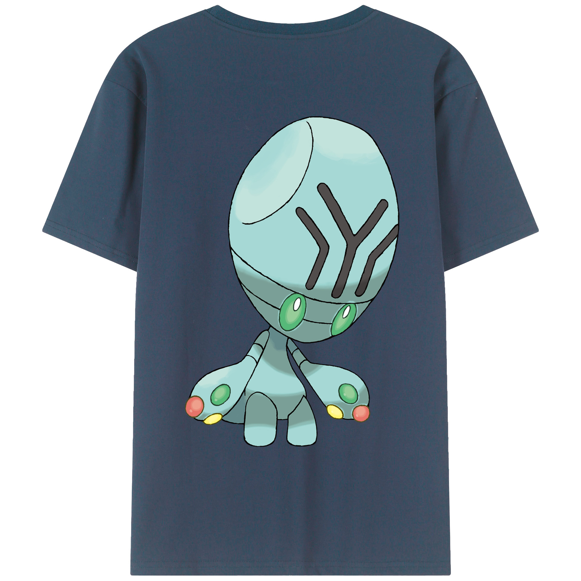 （画像用） ポケットモンスター Pokémon 綿100％ メンズ半袖Tシャツ（バックプリント） 通気性