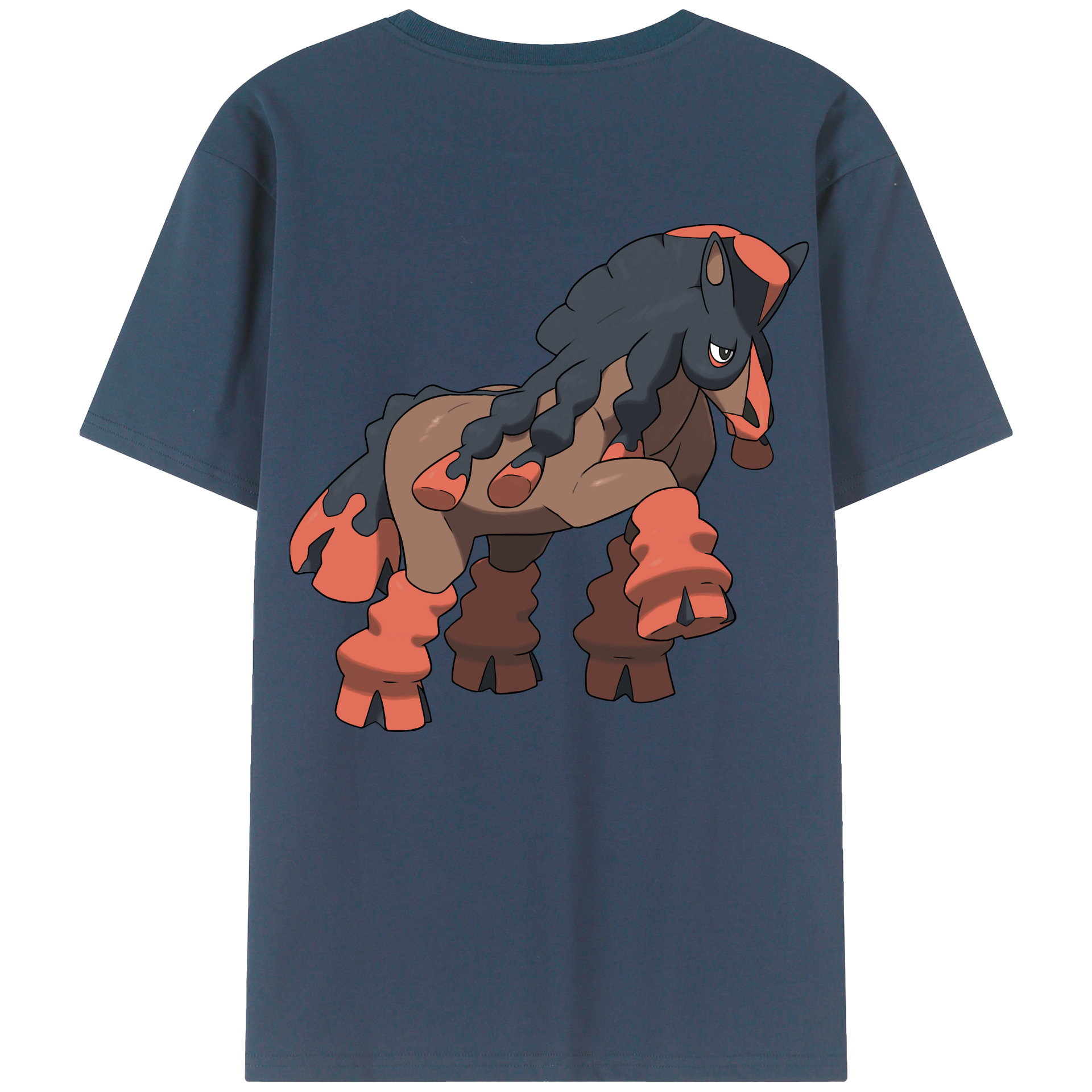 （画像用） ポケットモンスター Pokémon 綿100％ メンズ半袖Tシャツ（バックプリント） 通気性