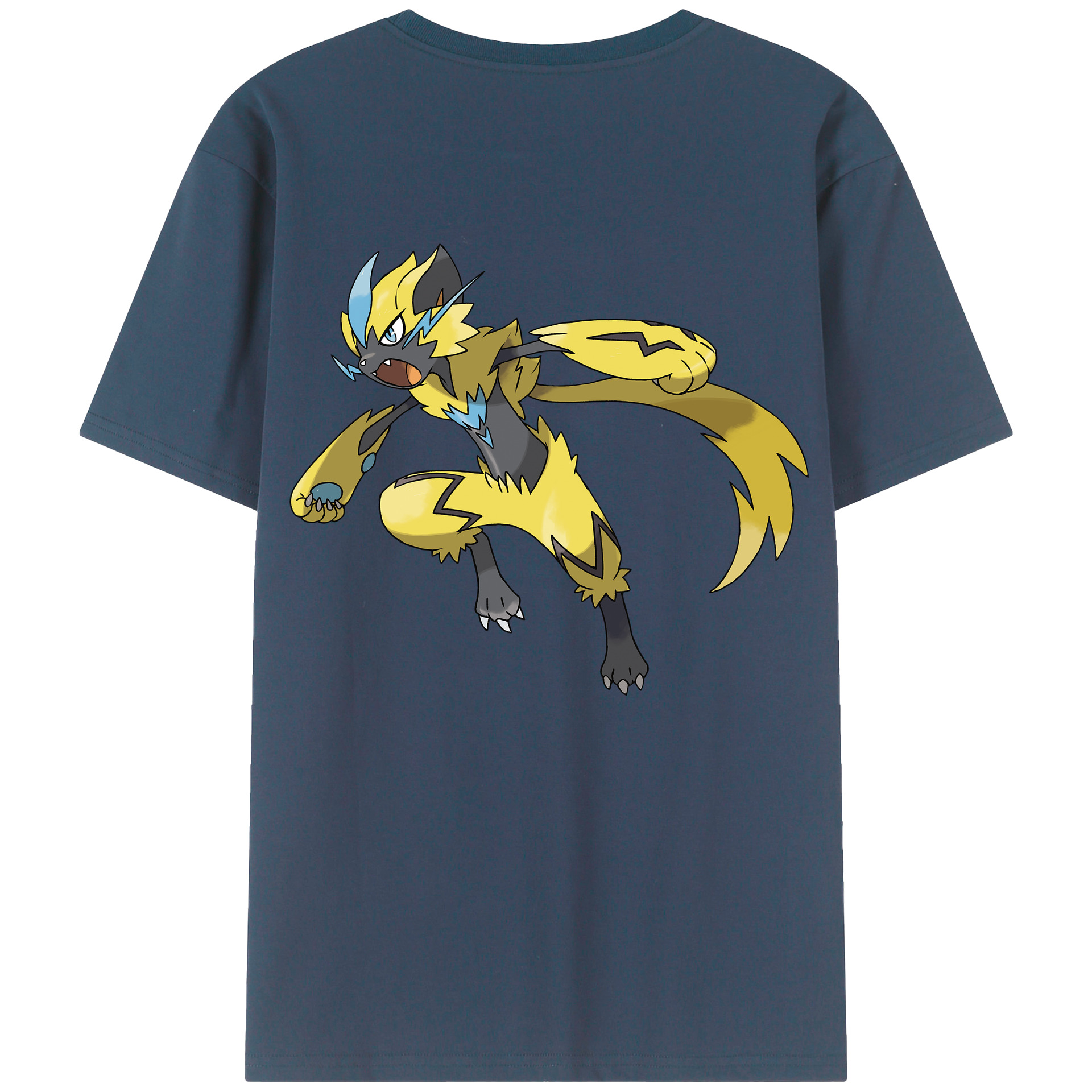 （画像用） ポケットモンスター Pokémon 綿100％ メンズ半袖Tシャツ（バックプリント） 通気性
