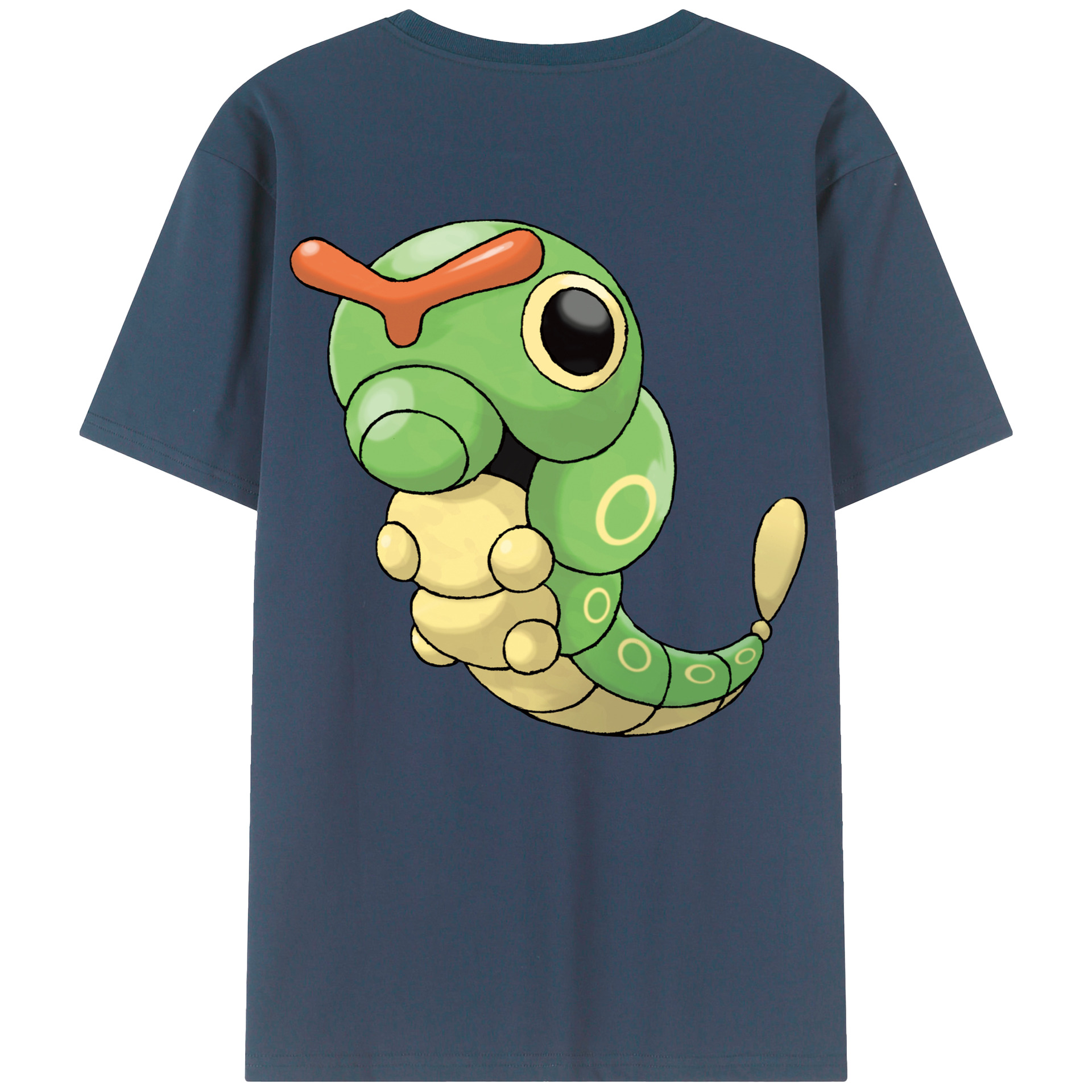 （画像用） ポケットモンスター Pokémon 綿100％ メンズ半袖Tシャツ（バックプリント） 通気性