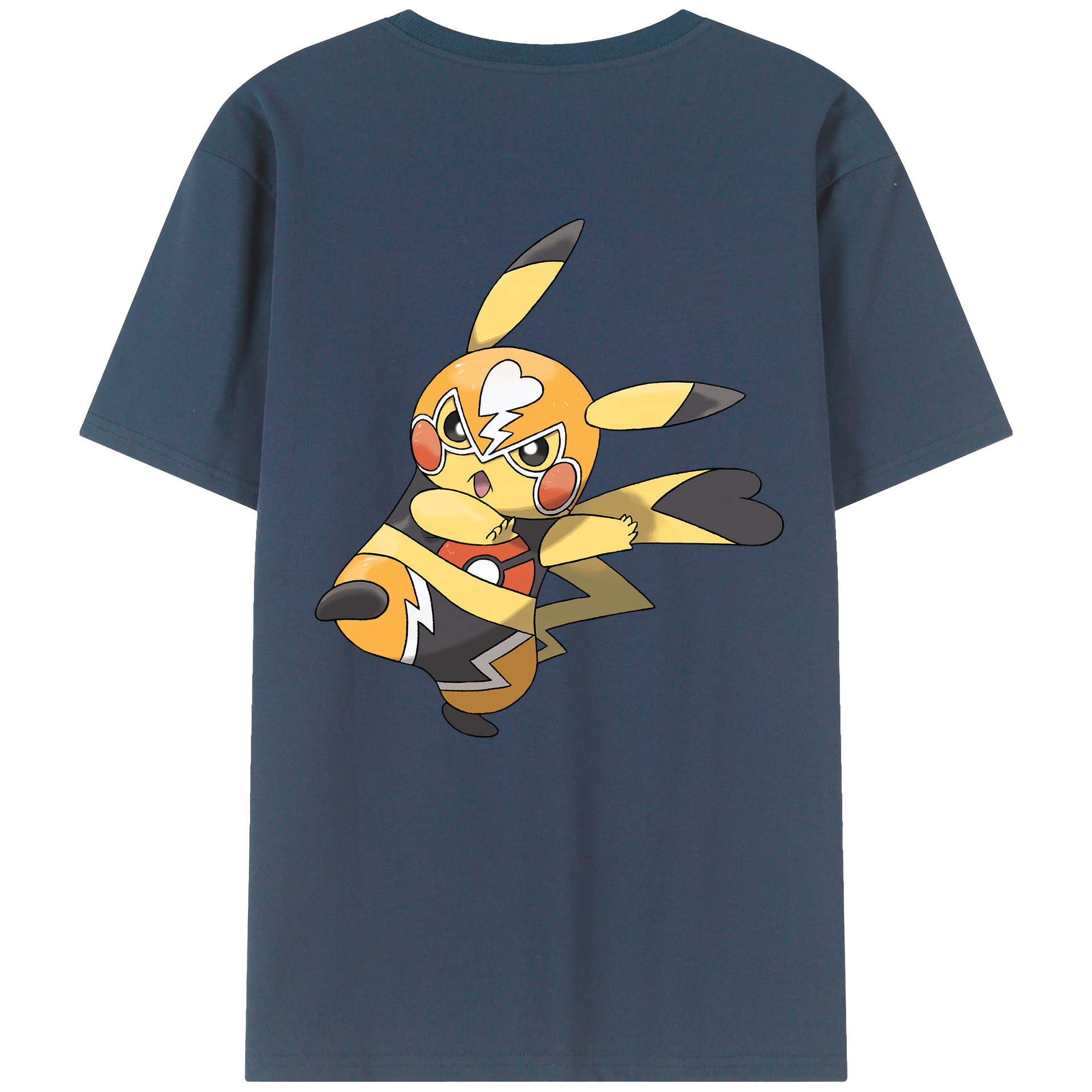 （画像用） ポケットモンスター Pokémon 綿100％ メンズ半袖Tシャツ（バックプリント） 通気性