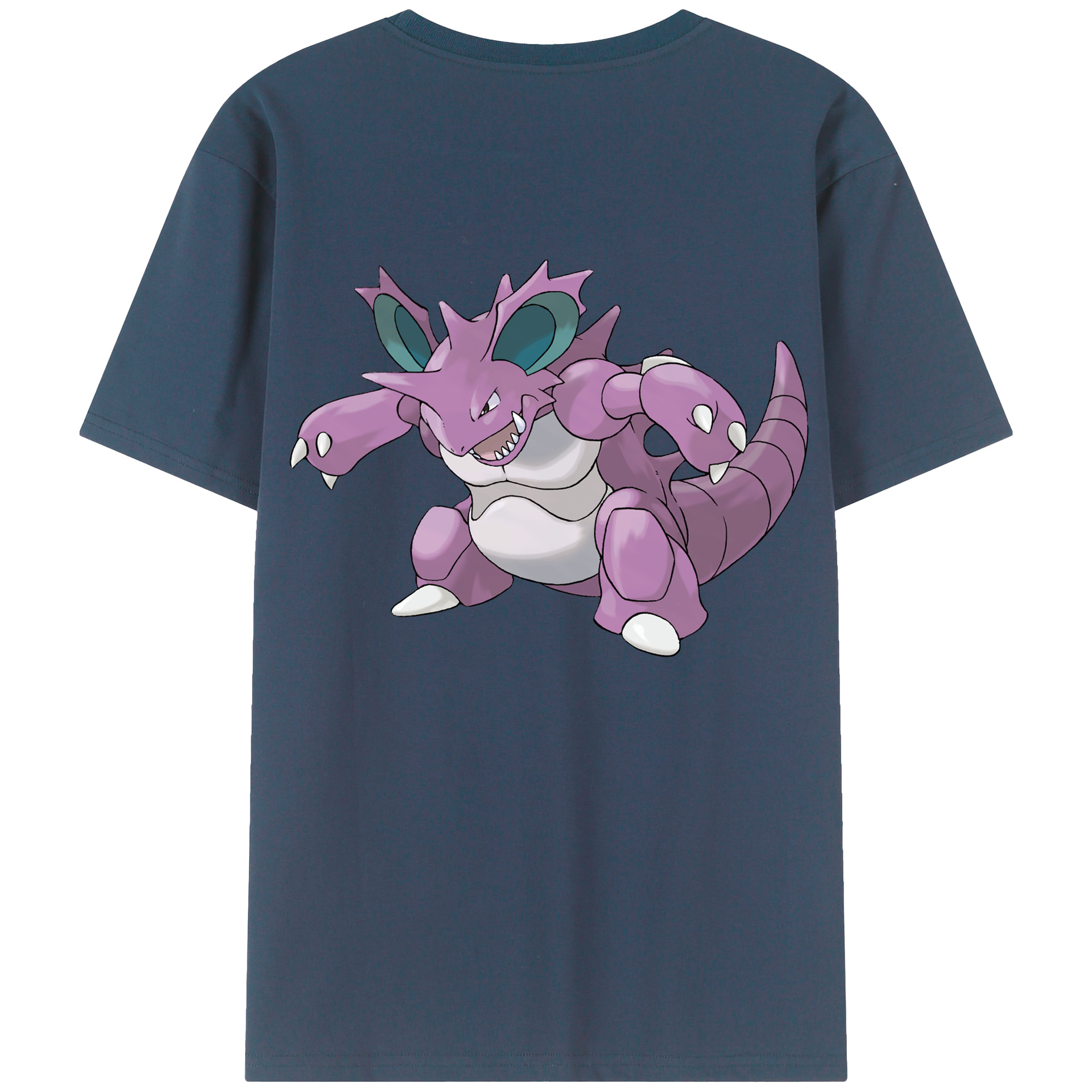 （画像用） ポケットモンスター Pokémon 綿100％ メンズ半袖Tシャツ（バックプリント） 通気性