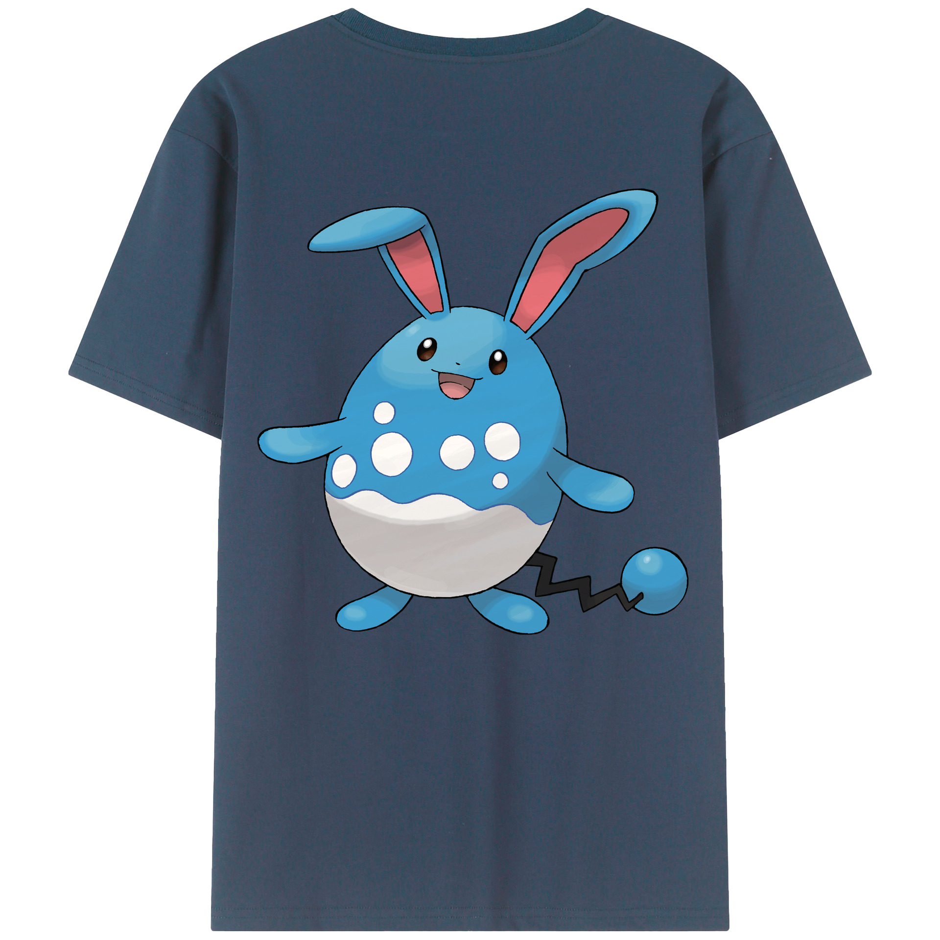 （画像用） ポケットモンスター Pokémon 綿100％ メンズ半袖Tシャツ（バックプリント） 通気性