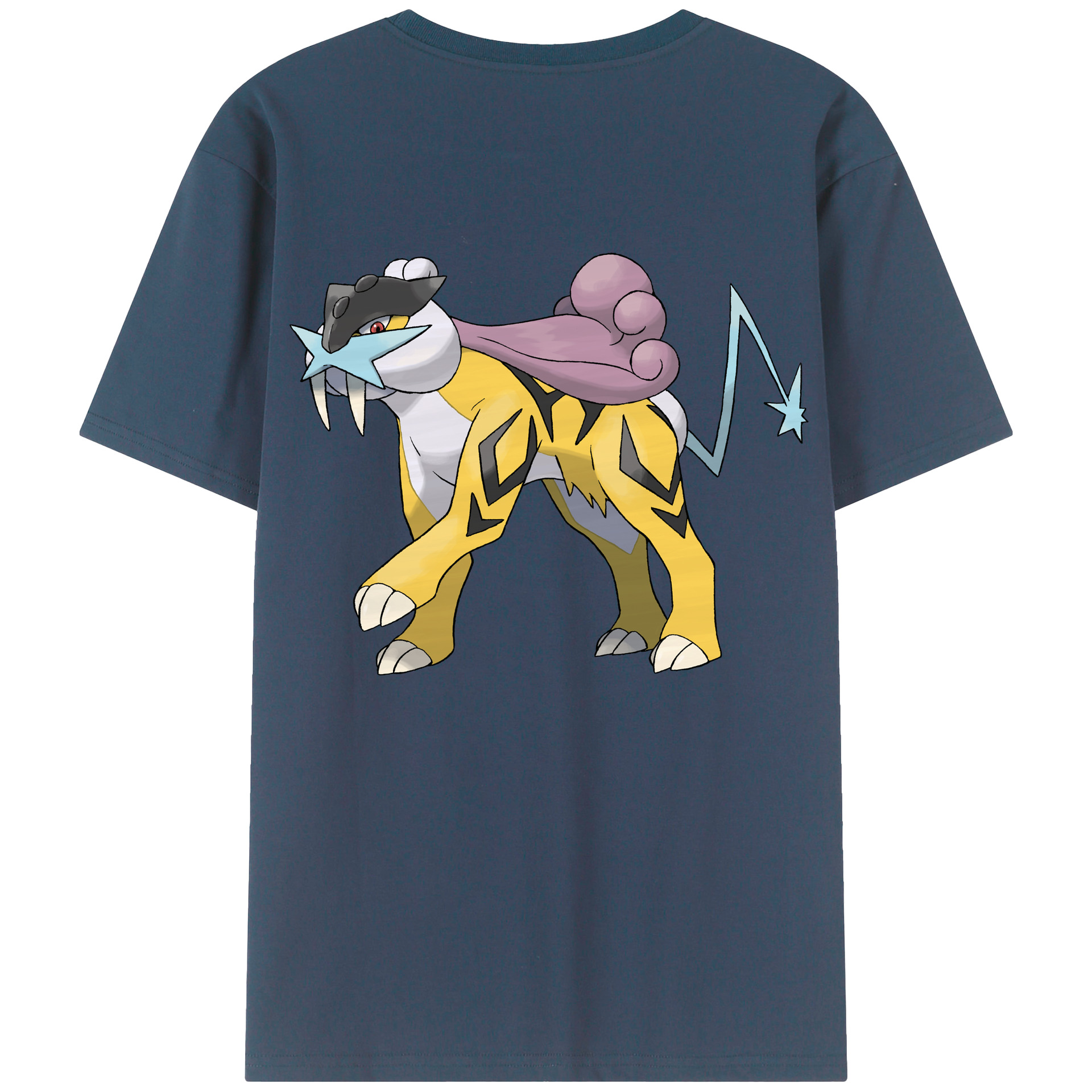 （画像用） ポケットモンスター Pokémon 綿100％ メンズ半袖Tシャツ（バックプリント） 通気性