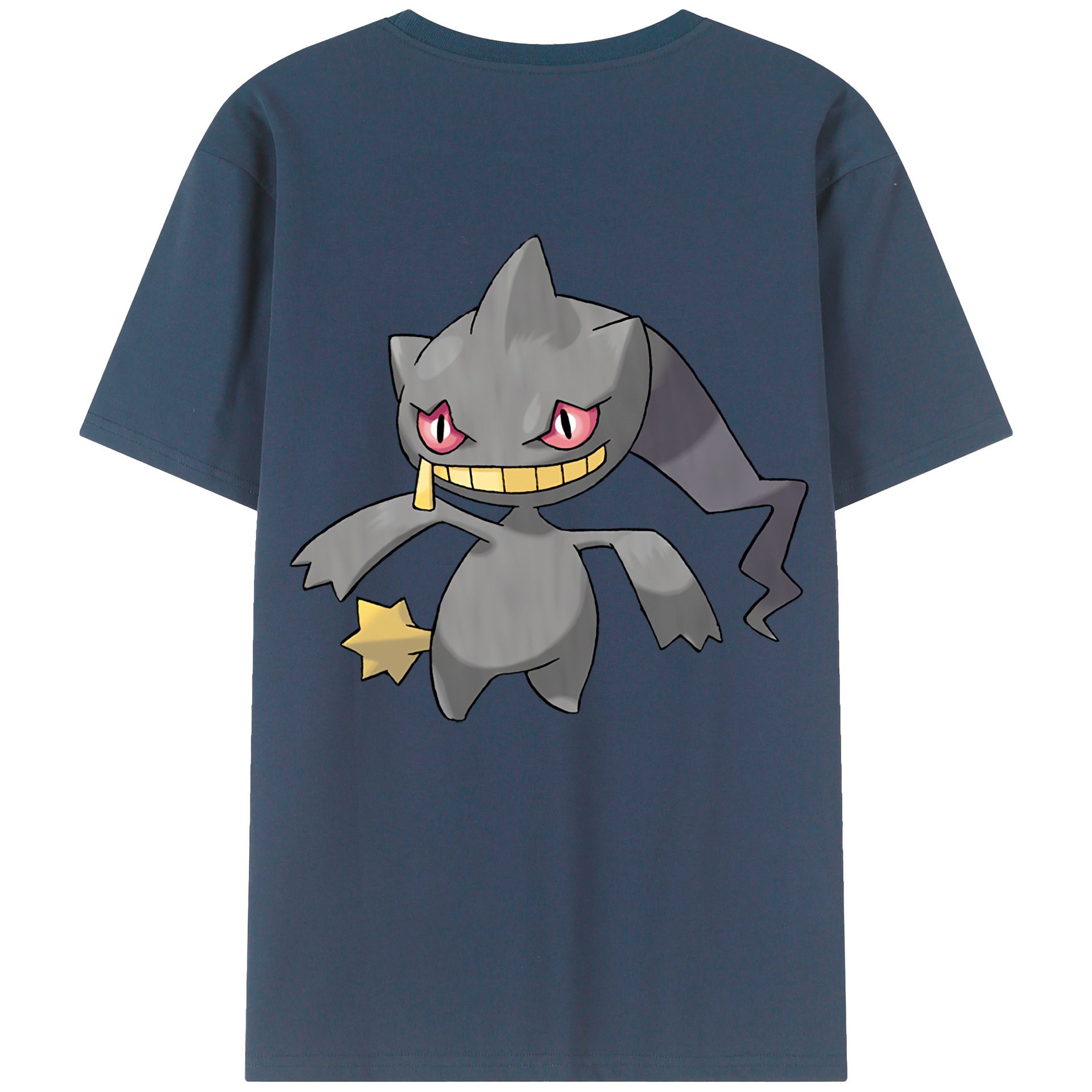 （画像用） ポケットモンスター Pokémon 綿100％ メンズ半袖Tシャツ（バックプリント） 通気性