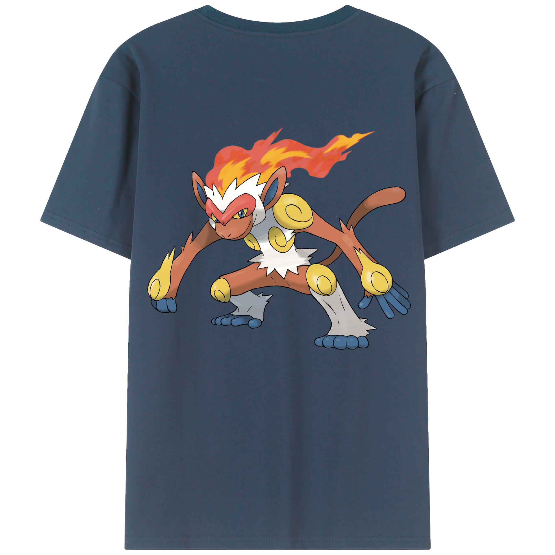 （画像用） ポケットモンスター Pokémon 綿100％ メンズ半袖Tシャツ（バックプリント） 通気性