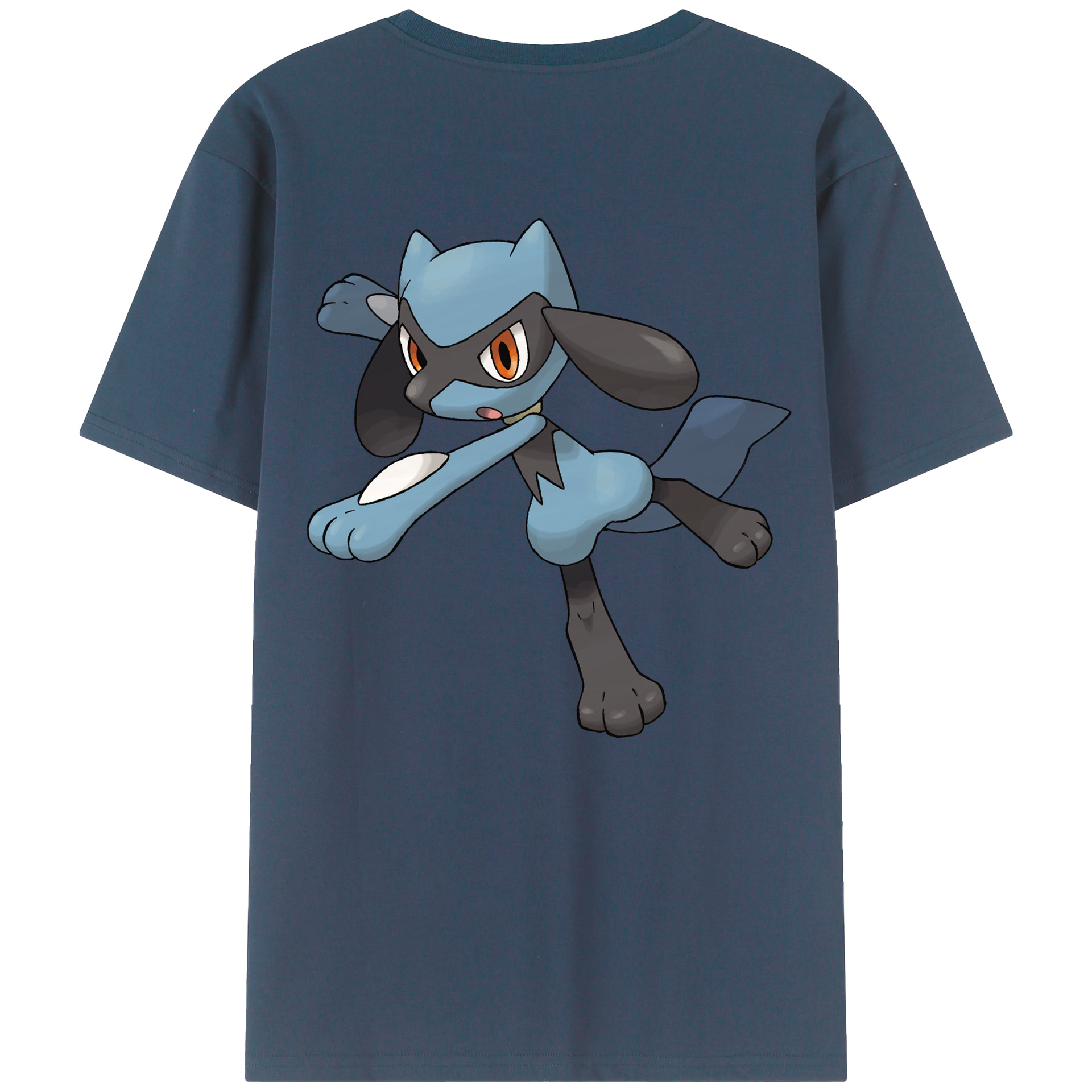 （画像用） ポケットモンスター Pokémon 綿100％ メンズ半袖Tシャツ（バックプリント） 通気性