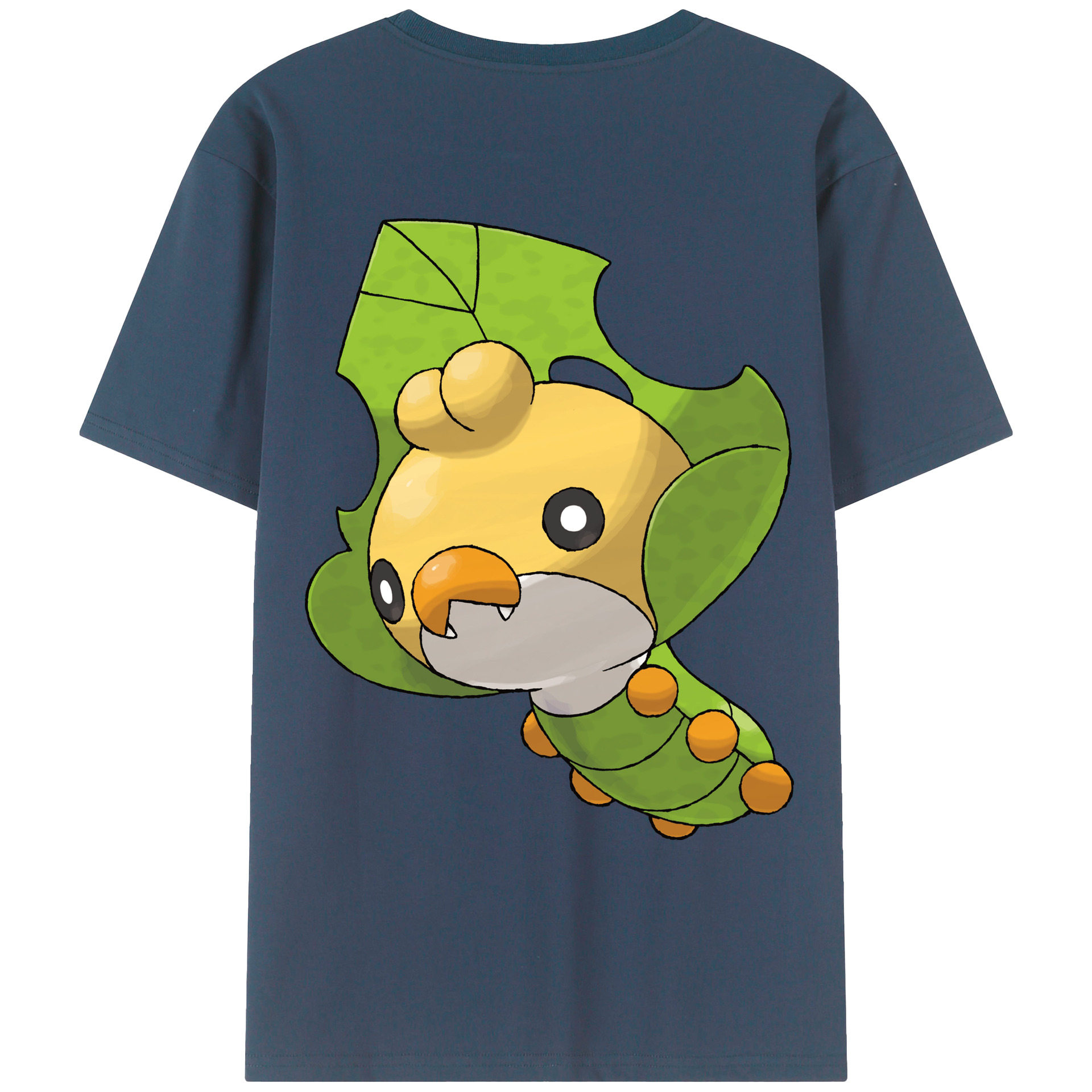 （画像用） ポケットモンスター Pokémon 綿100％ メンズ半袖Tシャツ（バックプリント） 通気性
