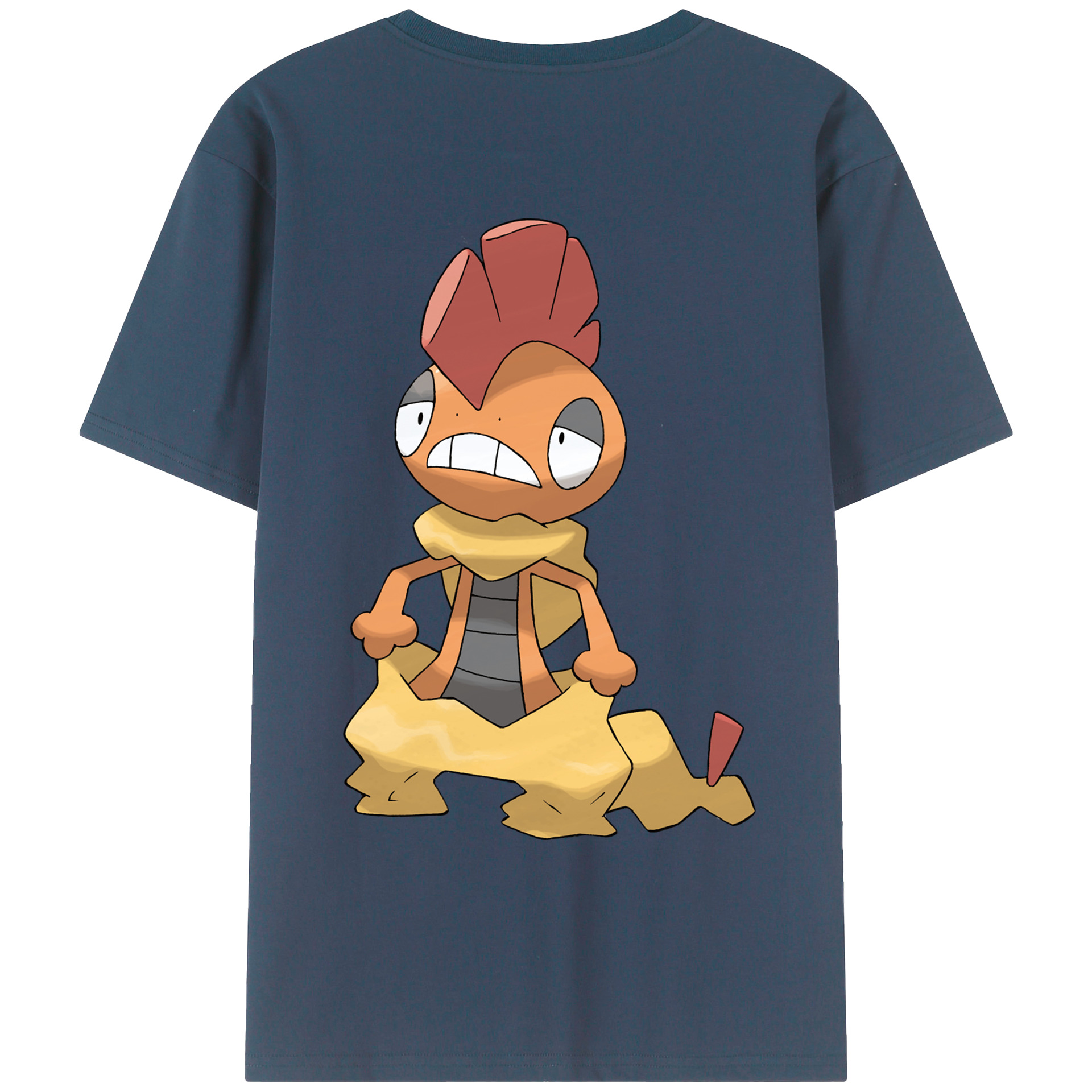 （画像用） ポケットモンスター Pokémon 綿100％ メンズ半袖Tシャツ（バックプリント） 通気性