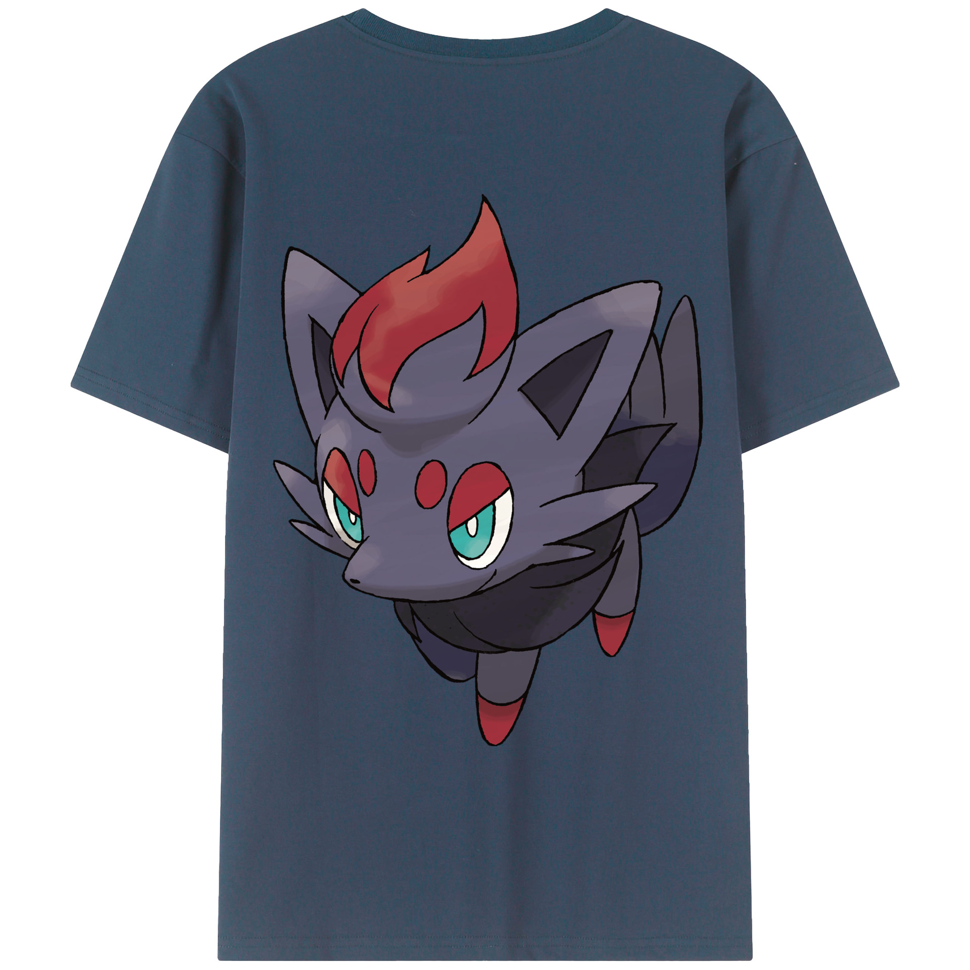 （画像用） ポケットモンスター Pokémon 綿100％ メンズ半袖Tシャツ（バックプリント） 通気性