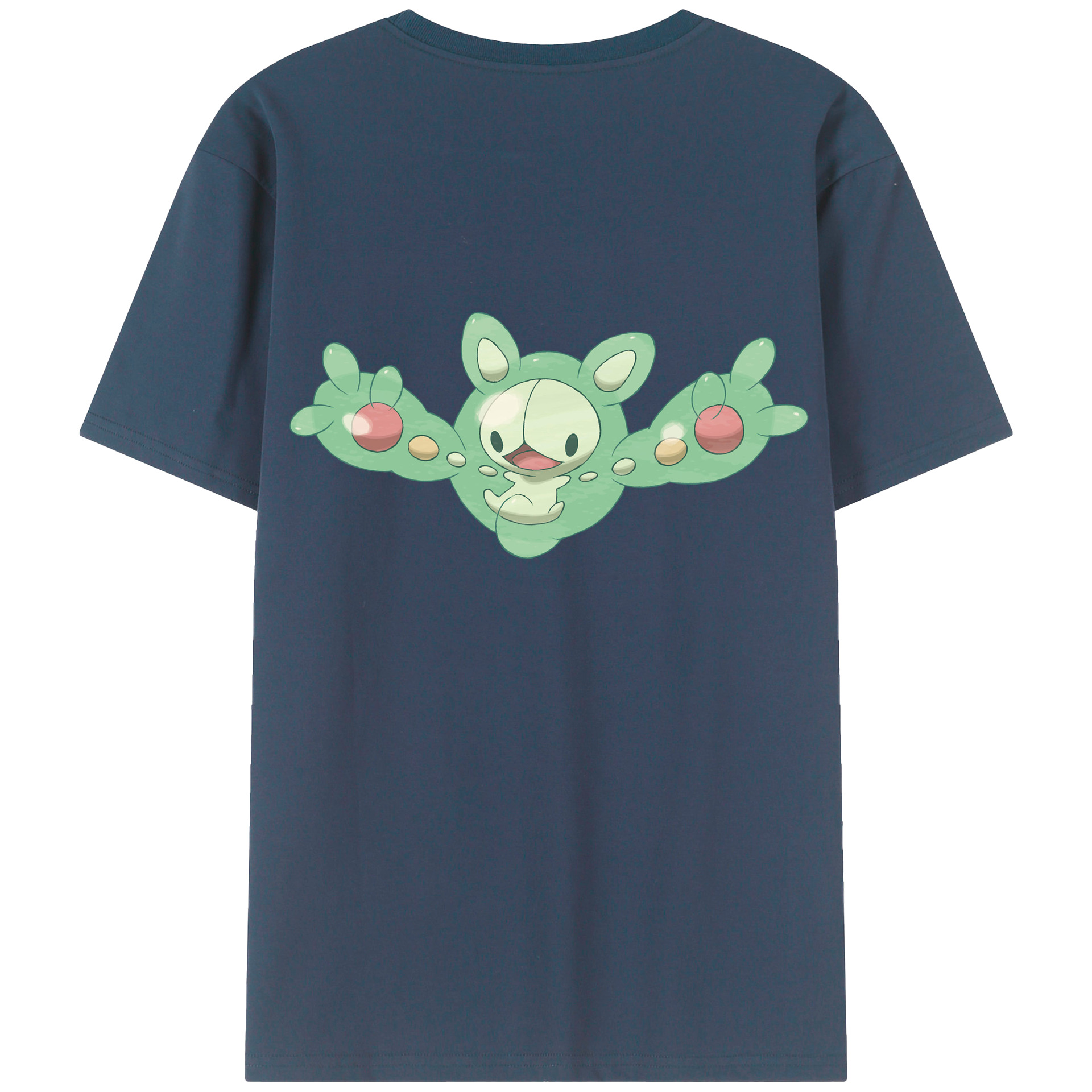 （画像用） ポケットモンスター Pokémon 綿100％ メンズ半袖Tシャツ（バックプリント） 通気性